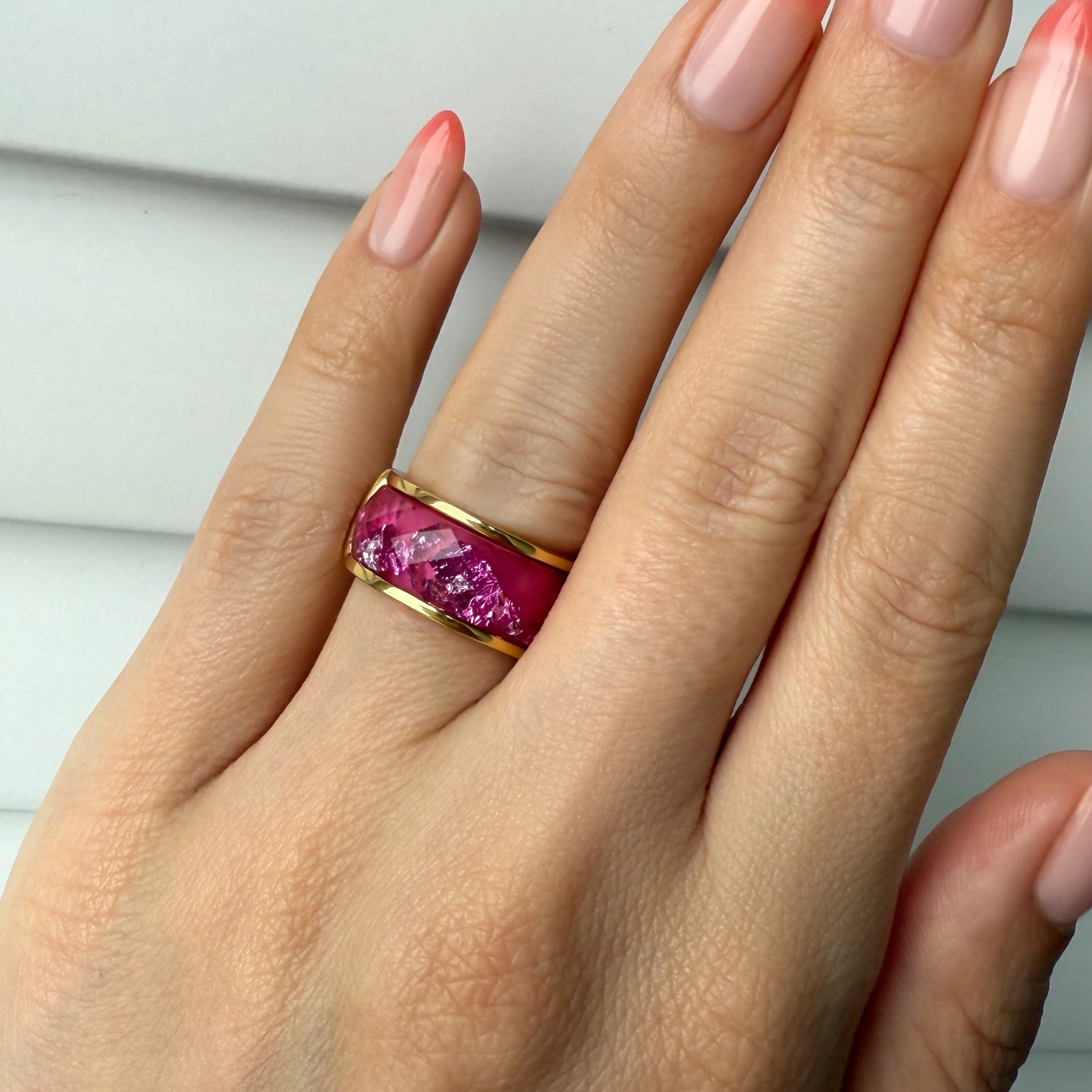 2-in-1 Resin Ring - Coral Sky - Image 18