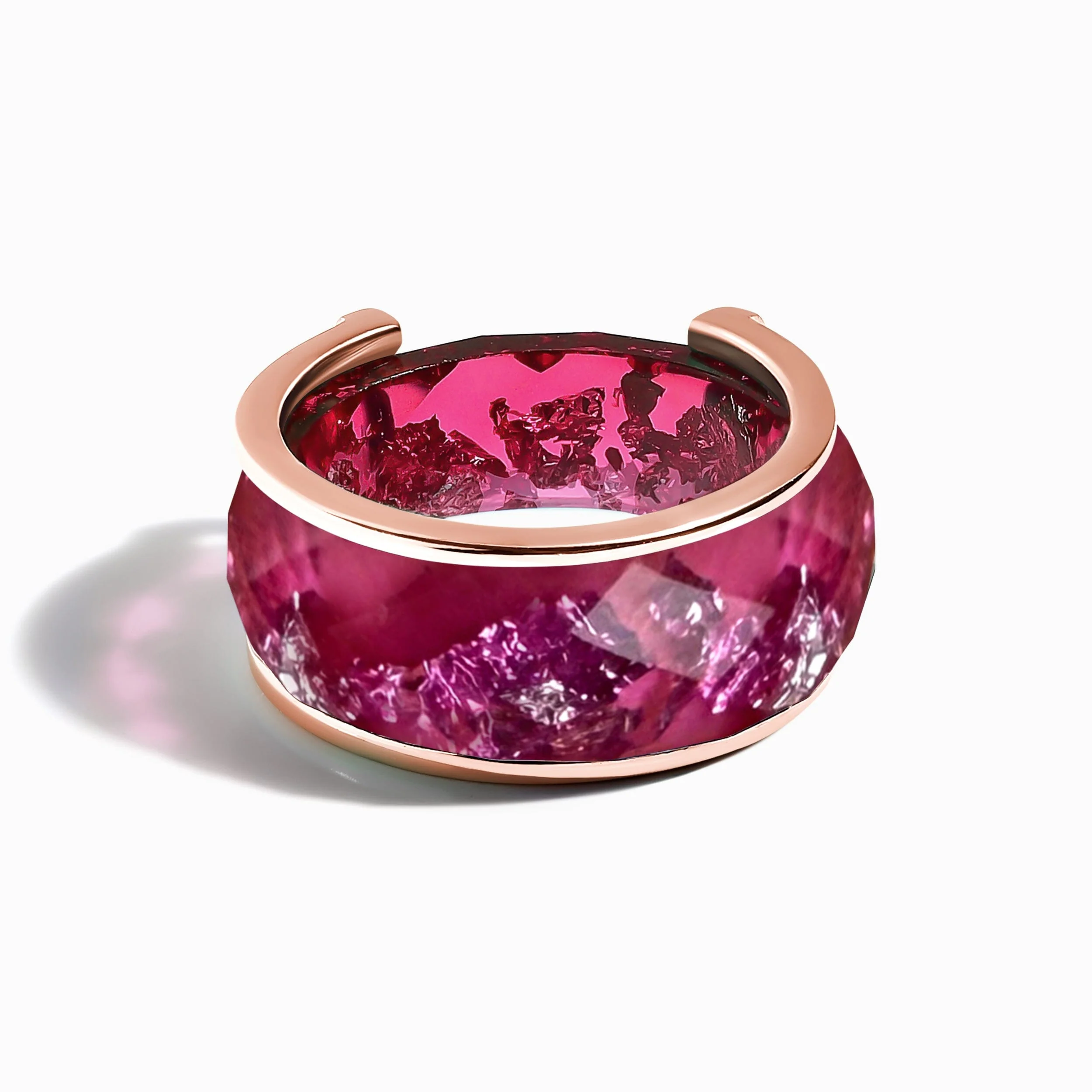 2-in-1 Resin Ring - Coral Sky - Image 3