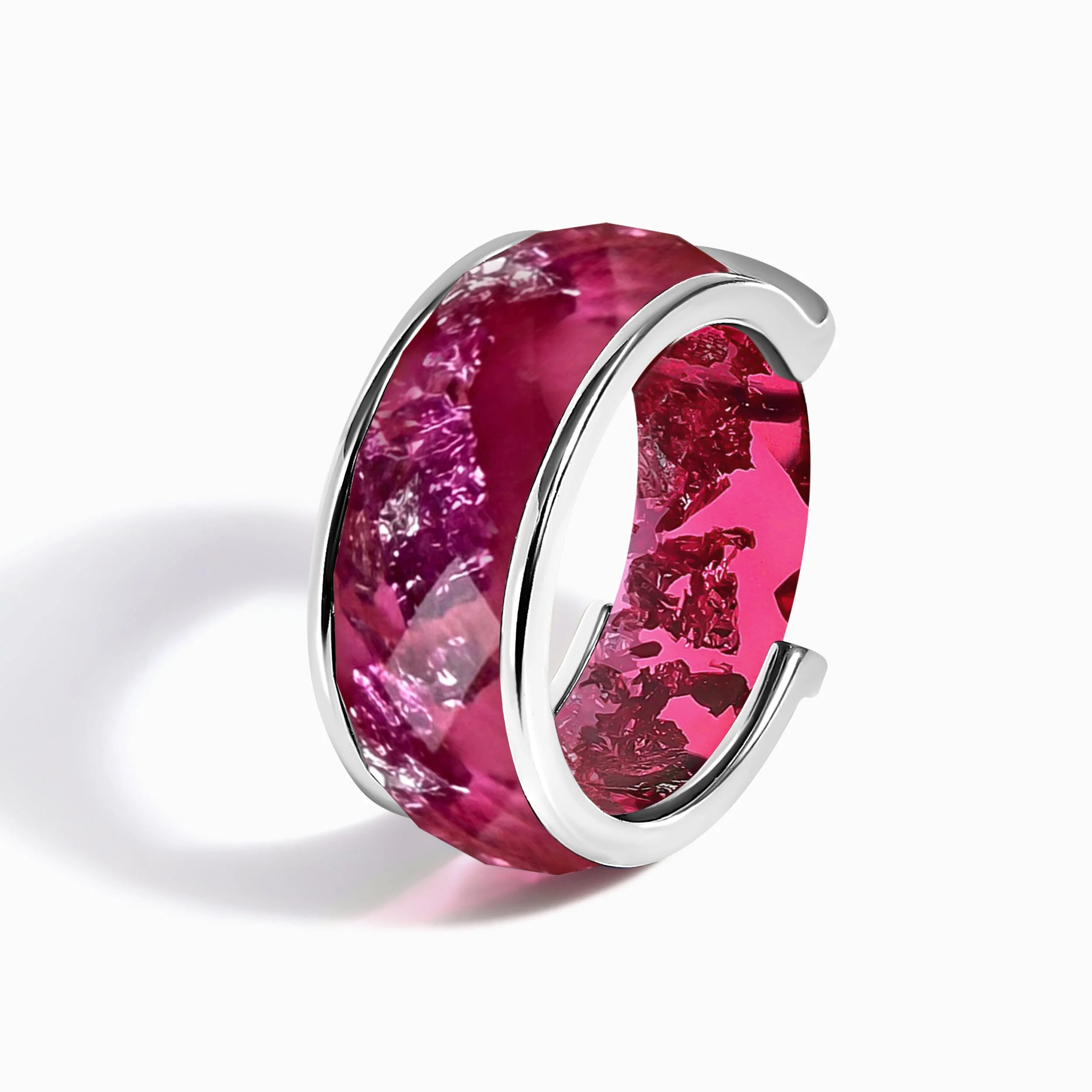 2-in-1 Resin Ring - Coral Sky - Image 8