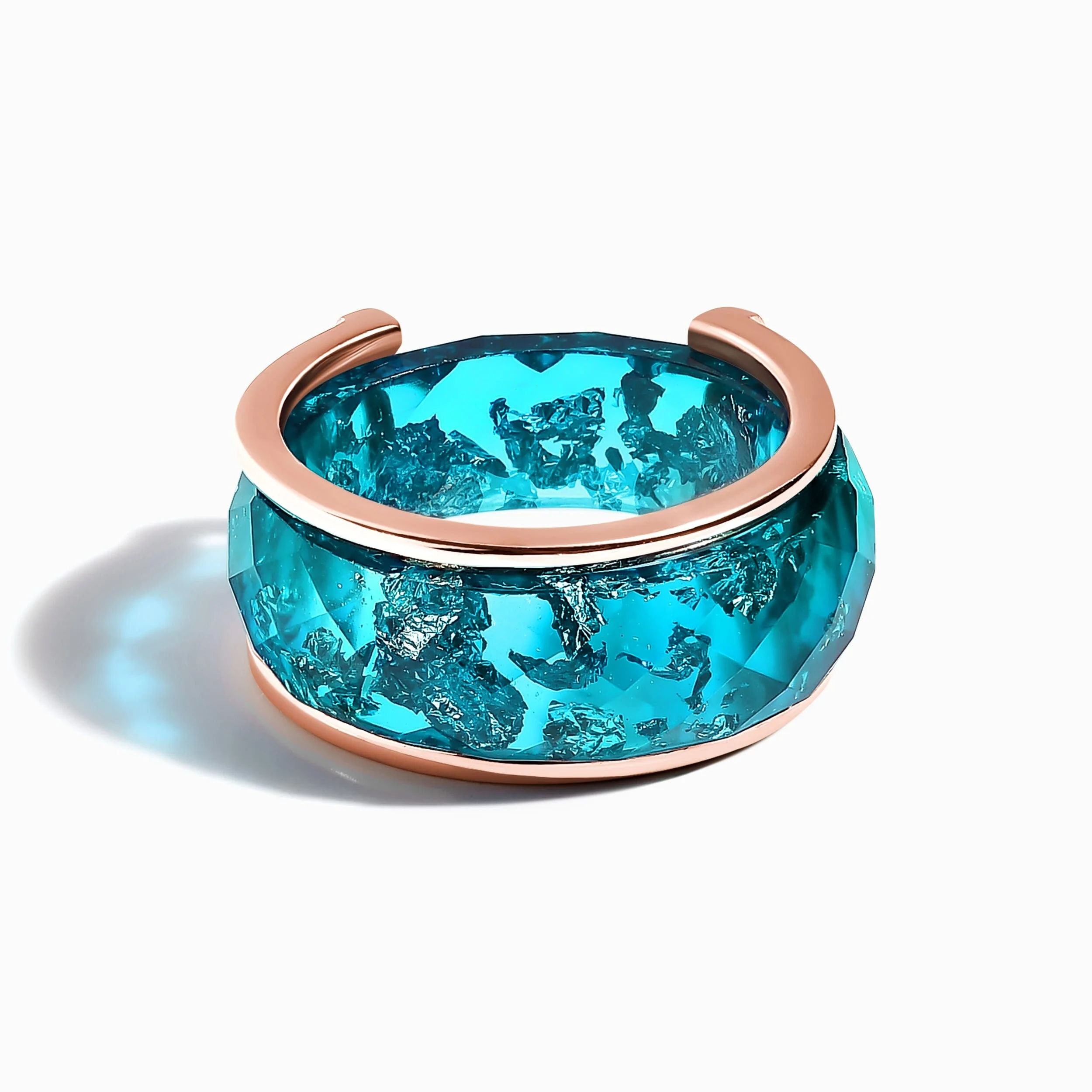 2-in-1 Resin Ring - Ocean Blue - Image 3