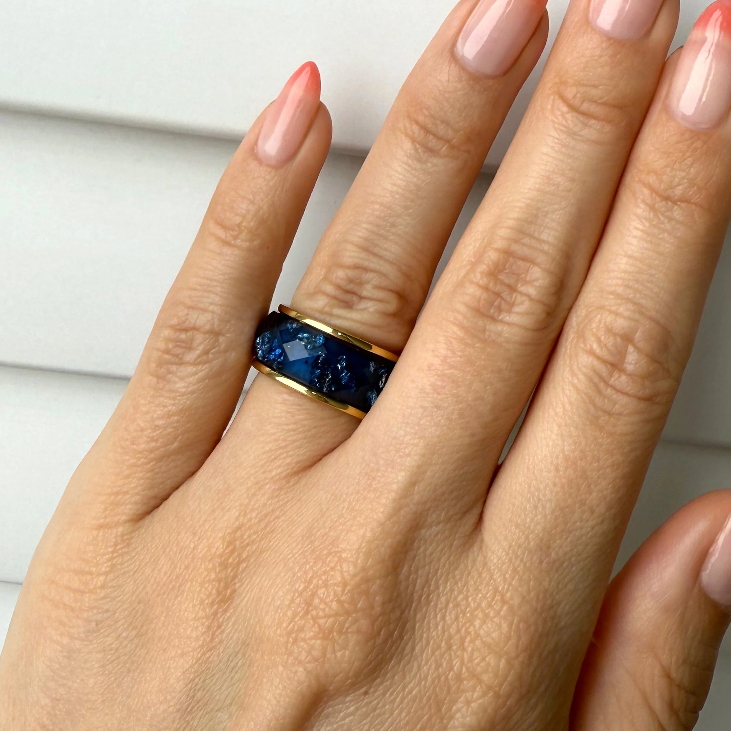 2in1 Resin Ring - Deep Blue - Image 21