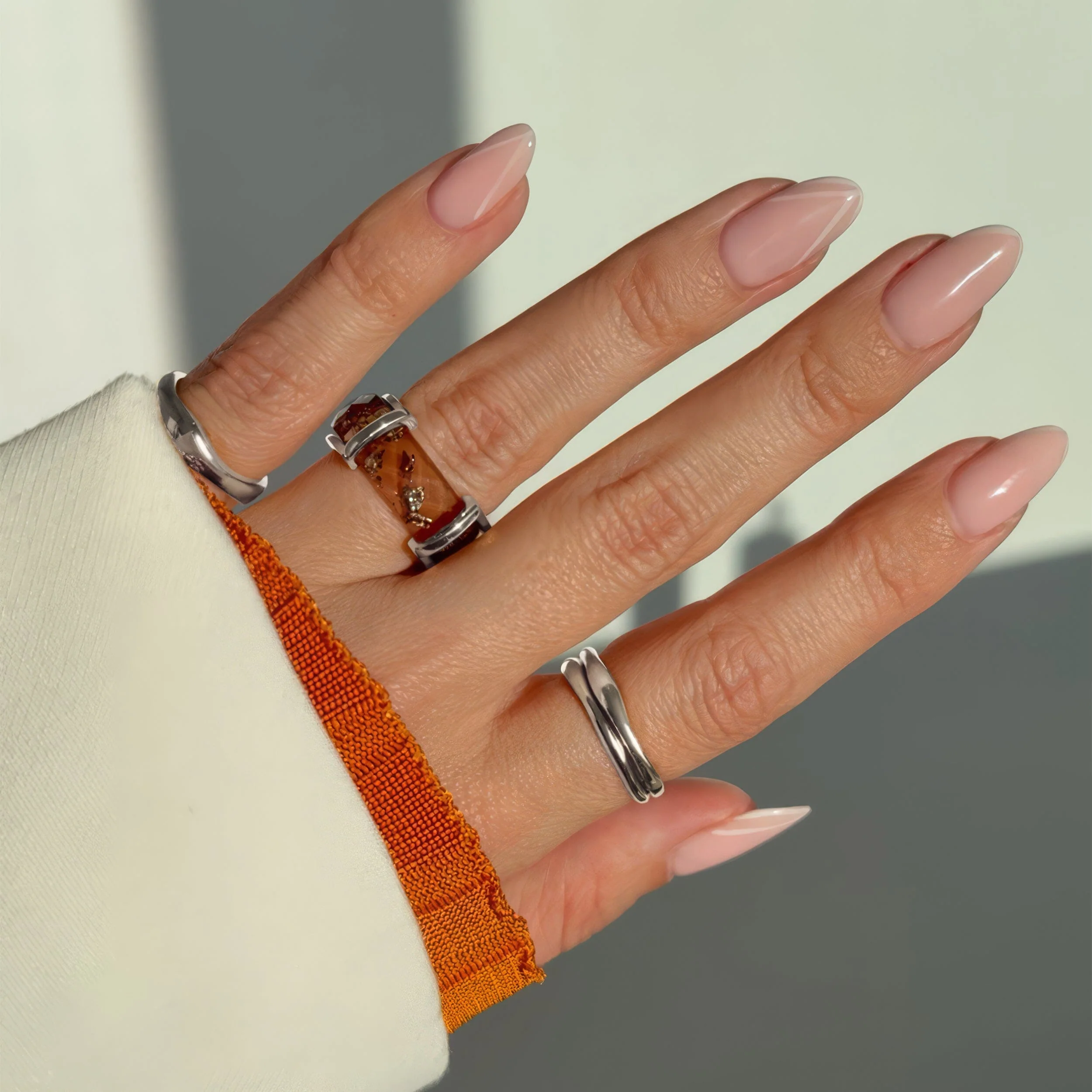 2-in-1 Resin Ring - Golden Amber - Image 11