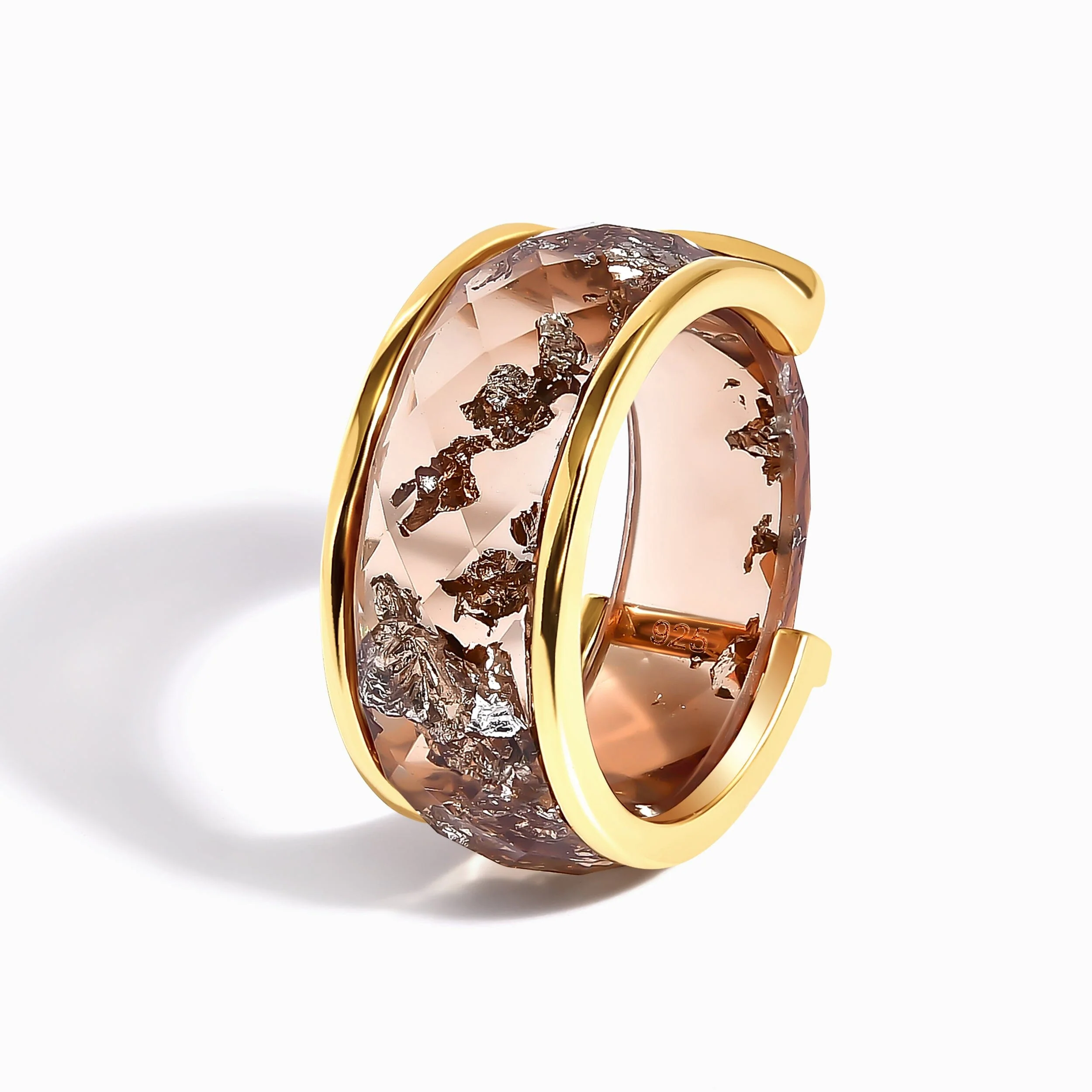 2-in-1 Resin Ring - Golden Amber - Image 16