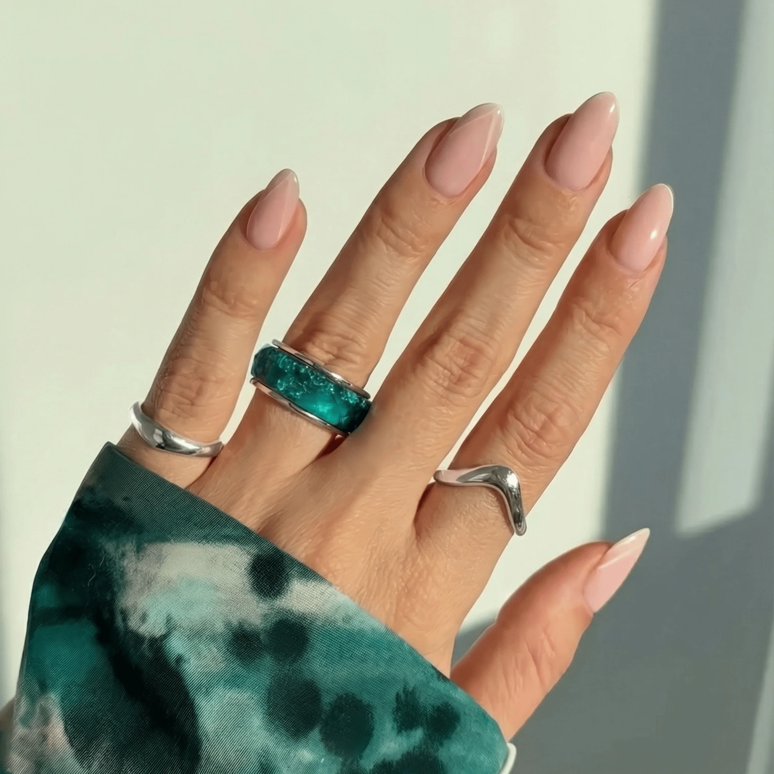 2in1 Resin Ring - Ocean Blue & Magma Band - Image 10