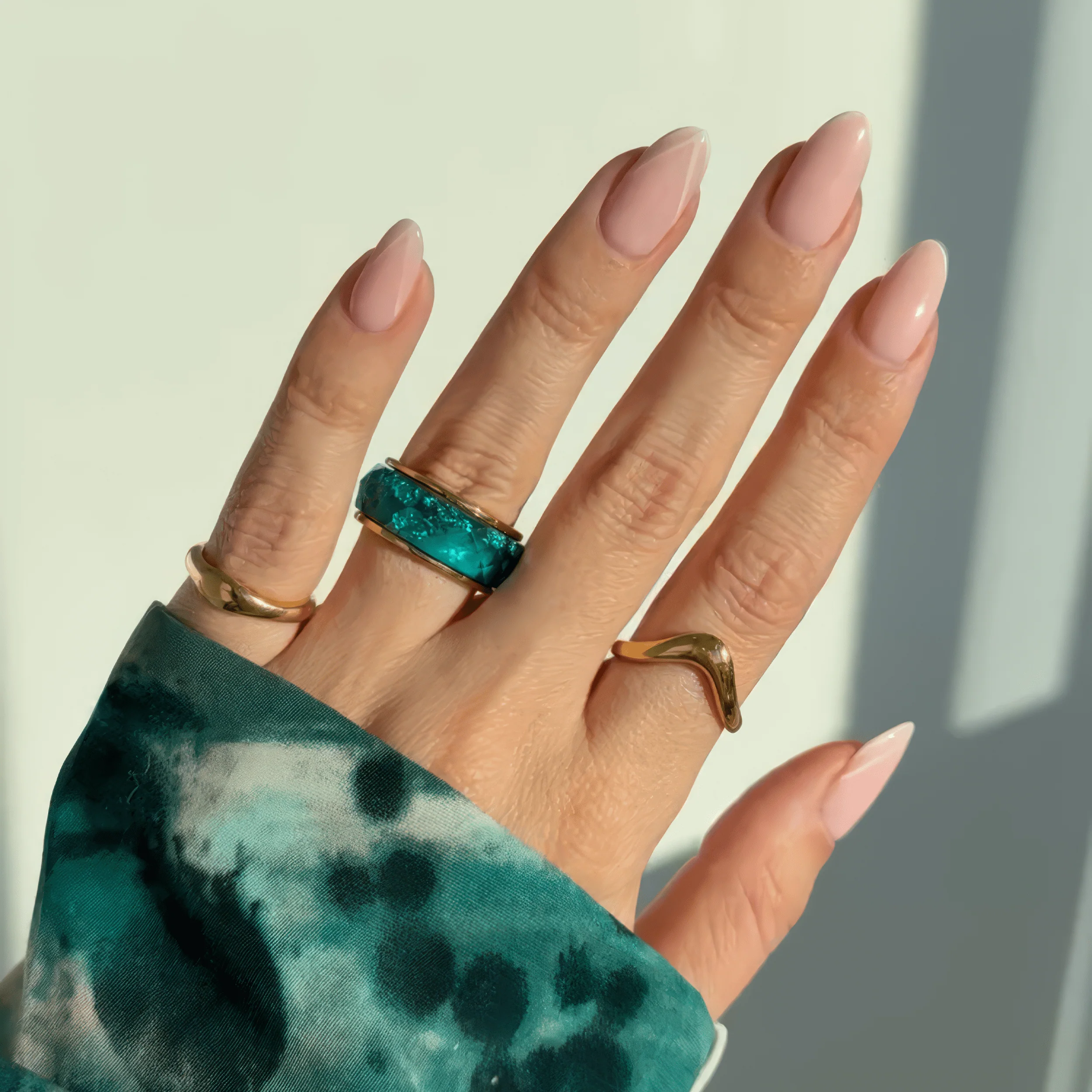 2in1 Resin Ring - Ocean Blue & Magma Band - Image 11