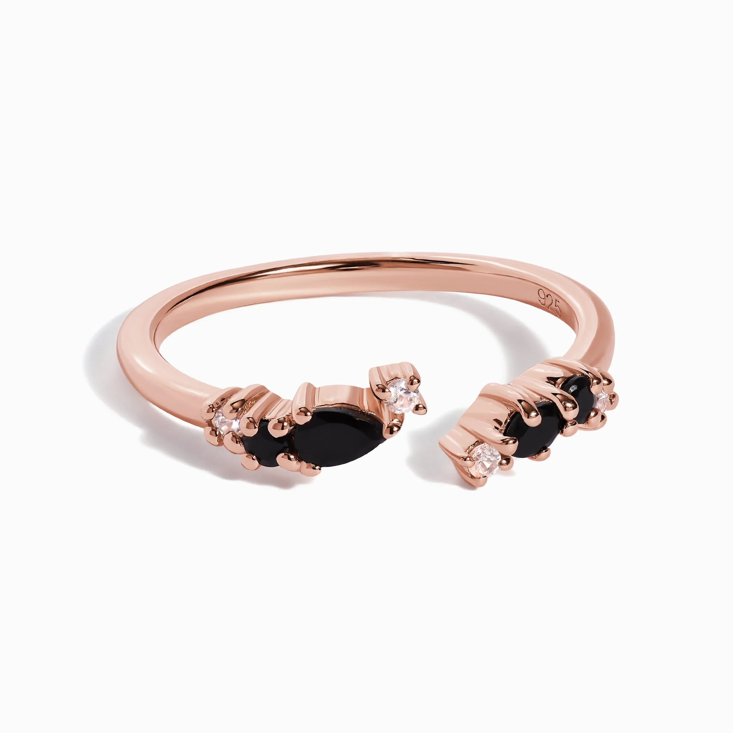 Adjustable Black Onyx Ring Flourish - December Birthstone - Image 4