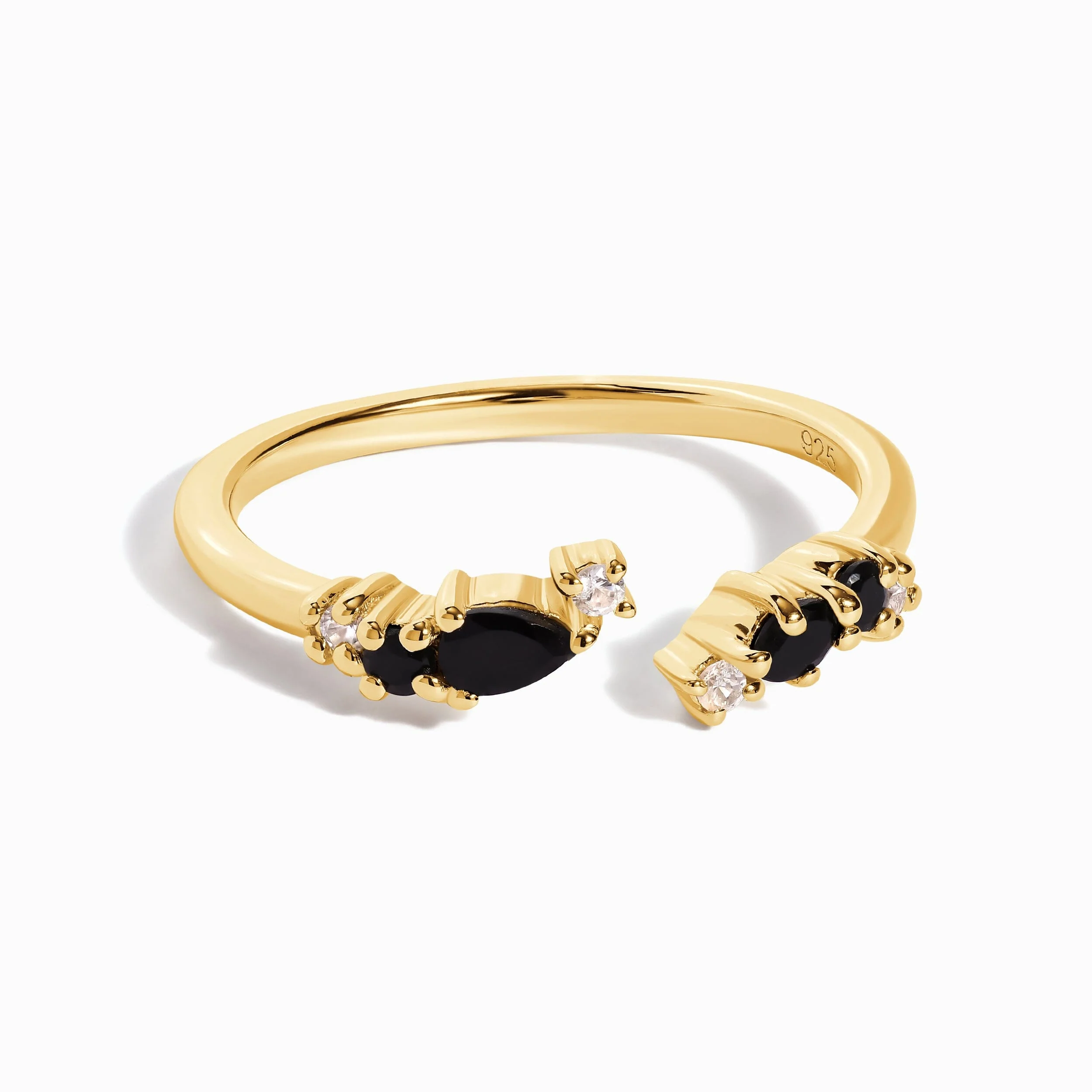 Adjustable Black Onyx Ring Flourish - December Birthstone - Image 7