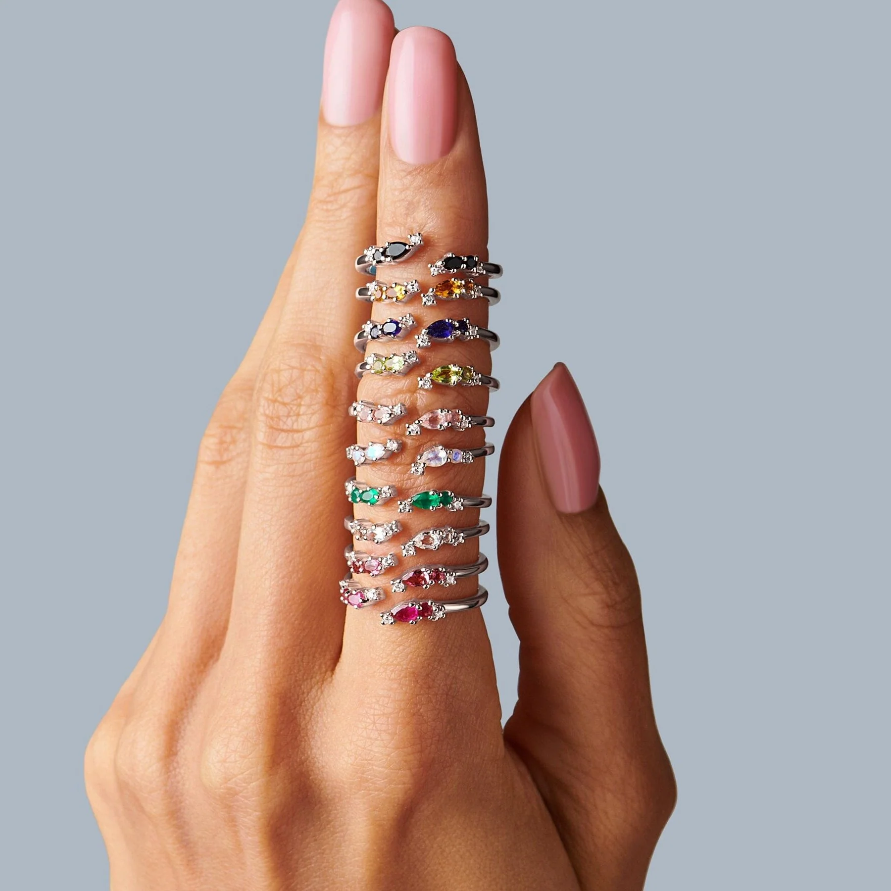 Adjustable Blue Sapphire Ring Flourish - September Birthstone - Image 11