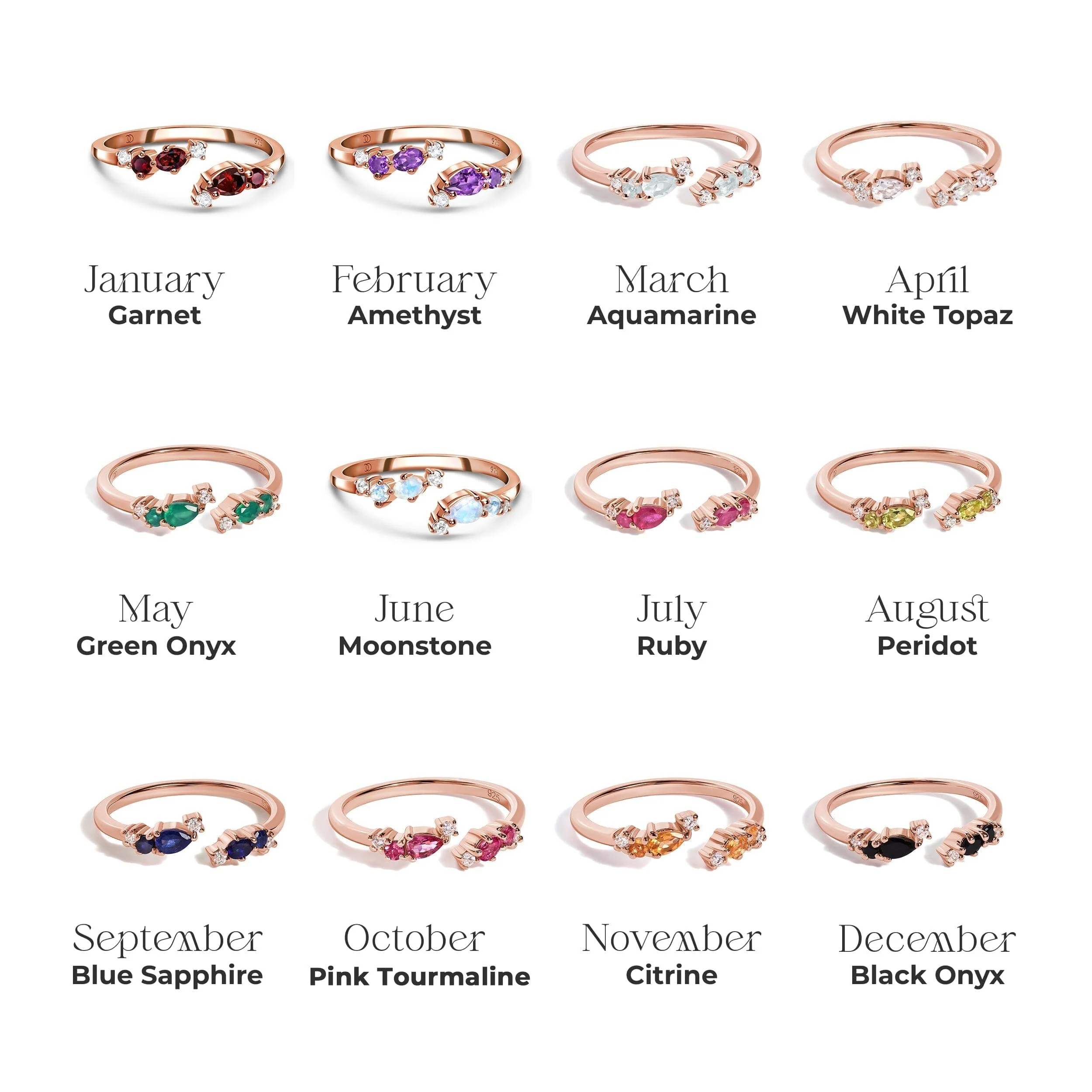 Adjustable Garnet Ring Flourish - January Birthstone - Image 14