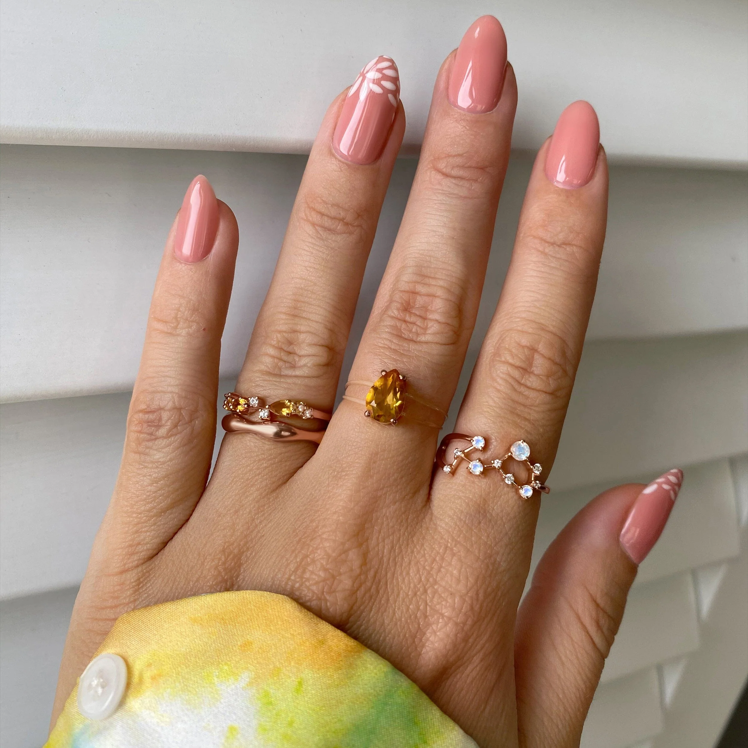 Adjustable Citrine Ring Flourish - November Birthstone - Image 6