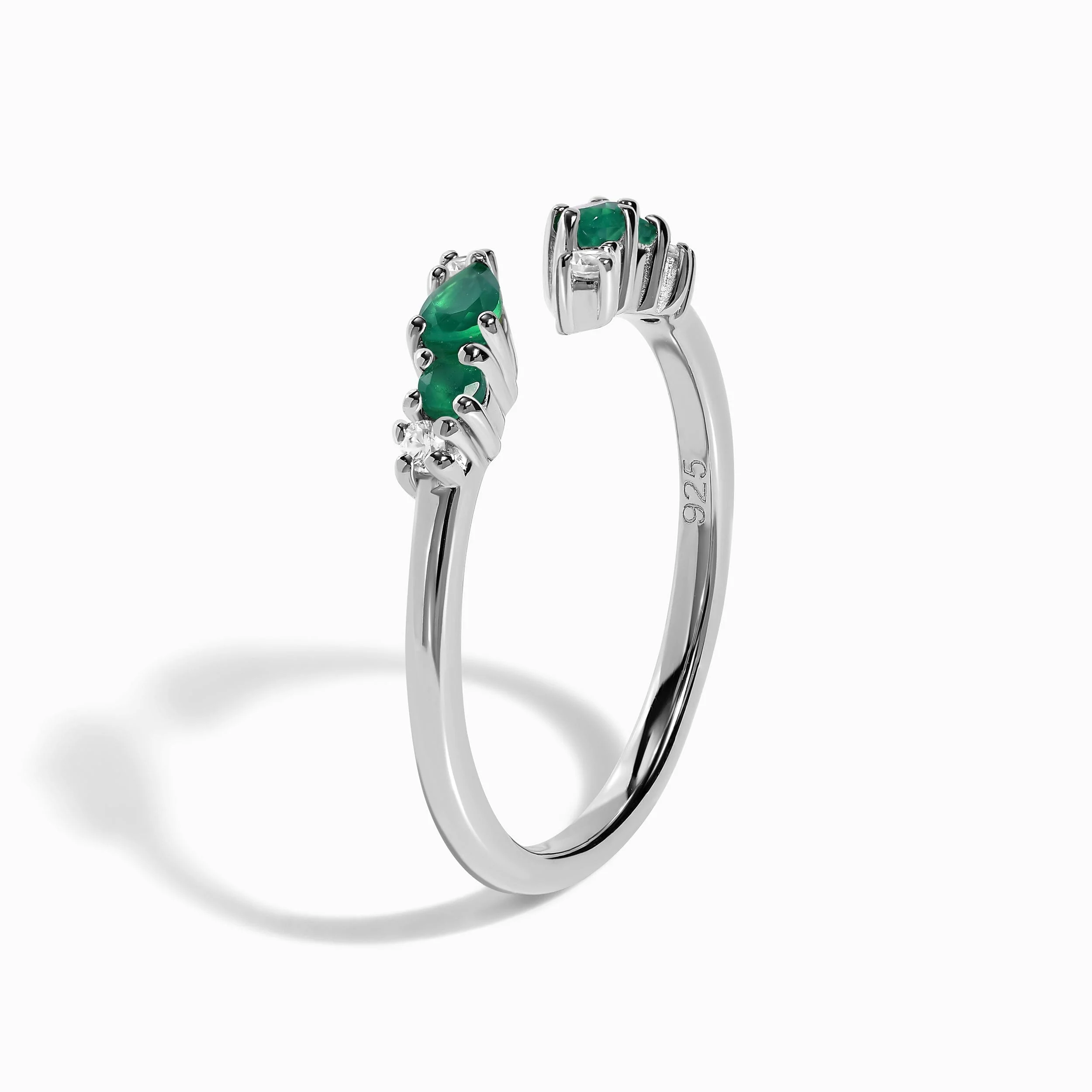 Adjustable Green Onyx Ring Flourish - May Birthstone - Image 12