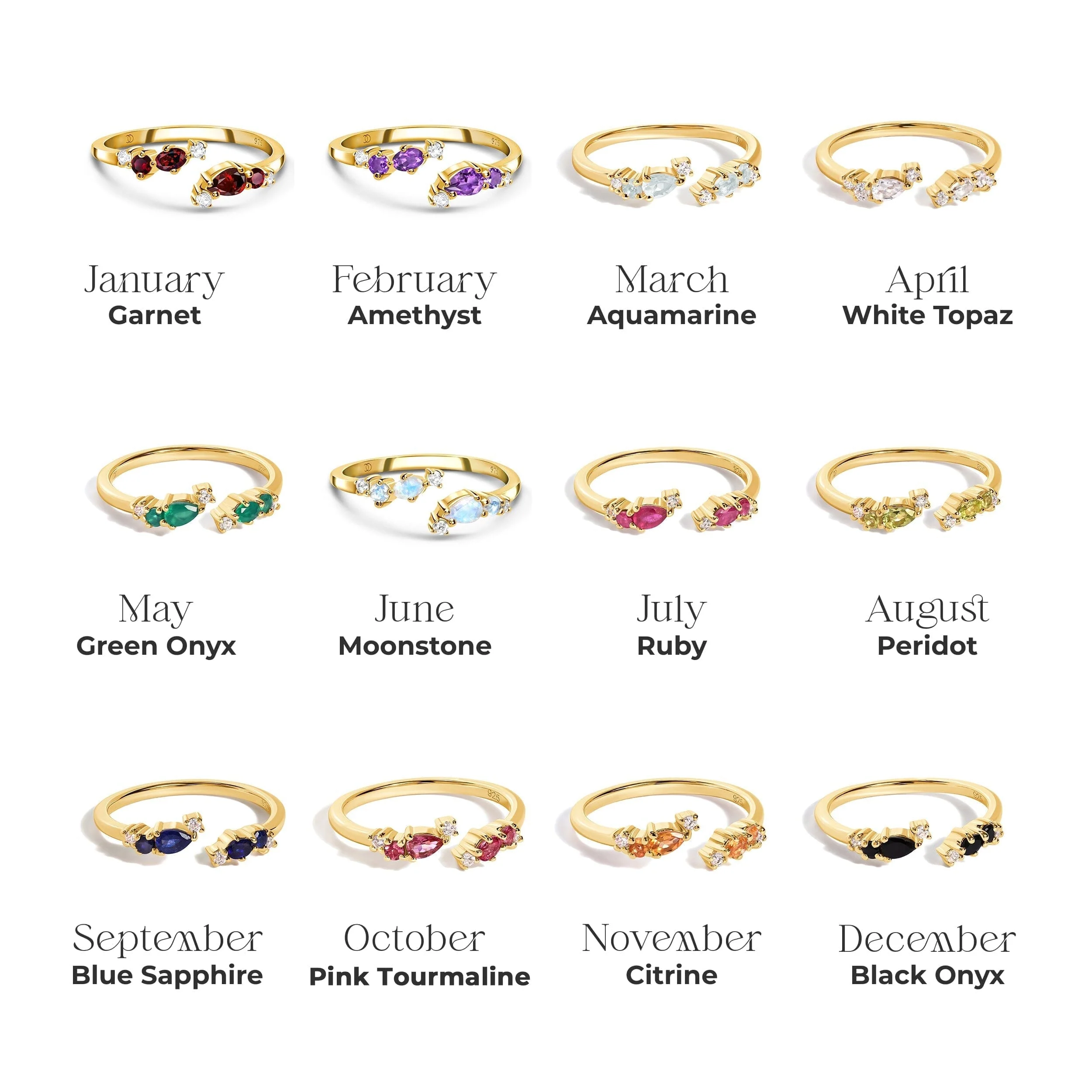 Adjustable Moonstone Ring Flourish - June Birthstone - Image 25