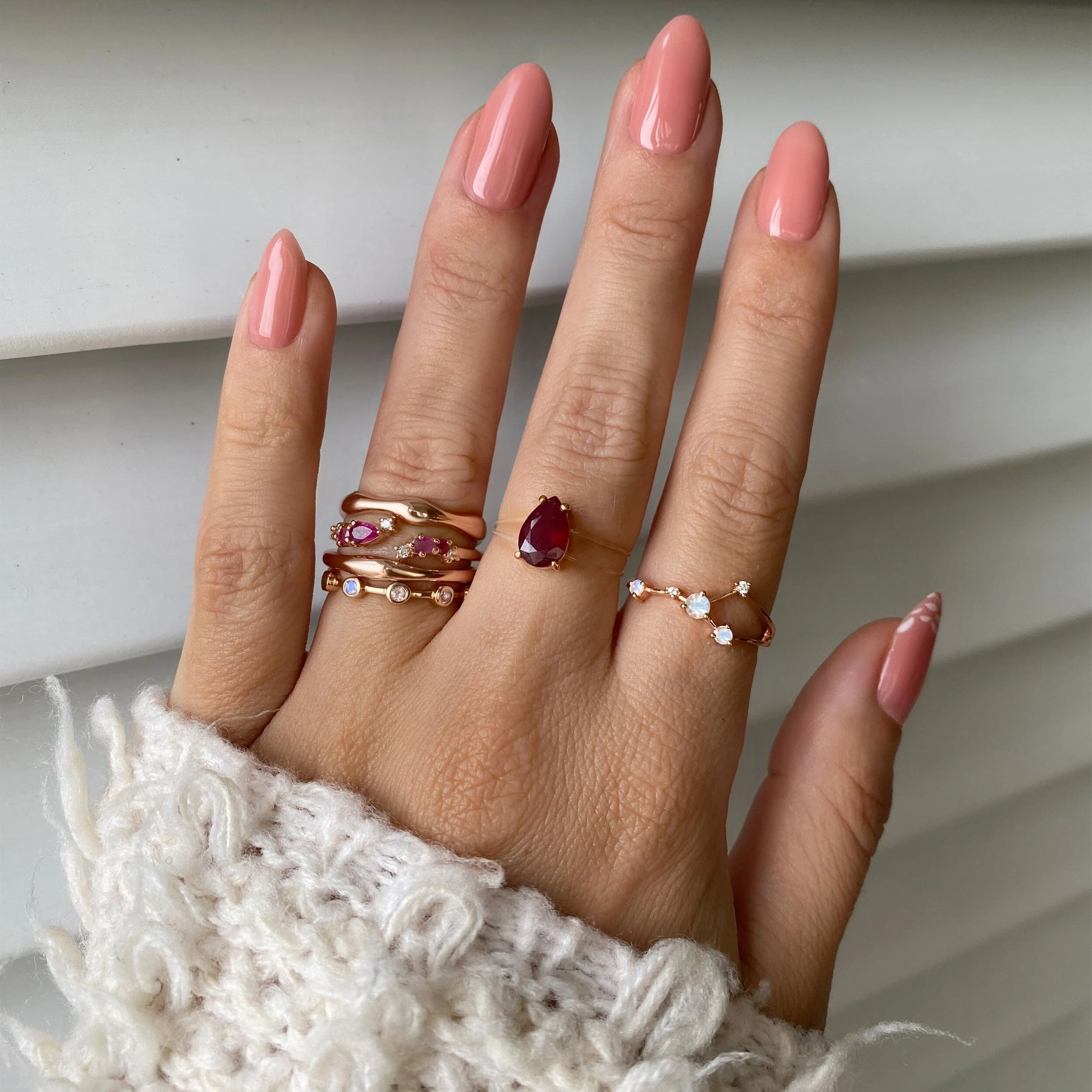 Adjustable Ruby Ring Flourish - July Birthstone - Image 6