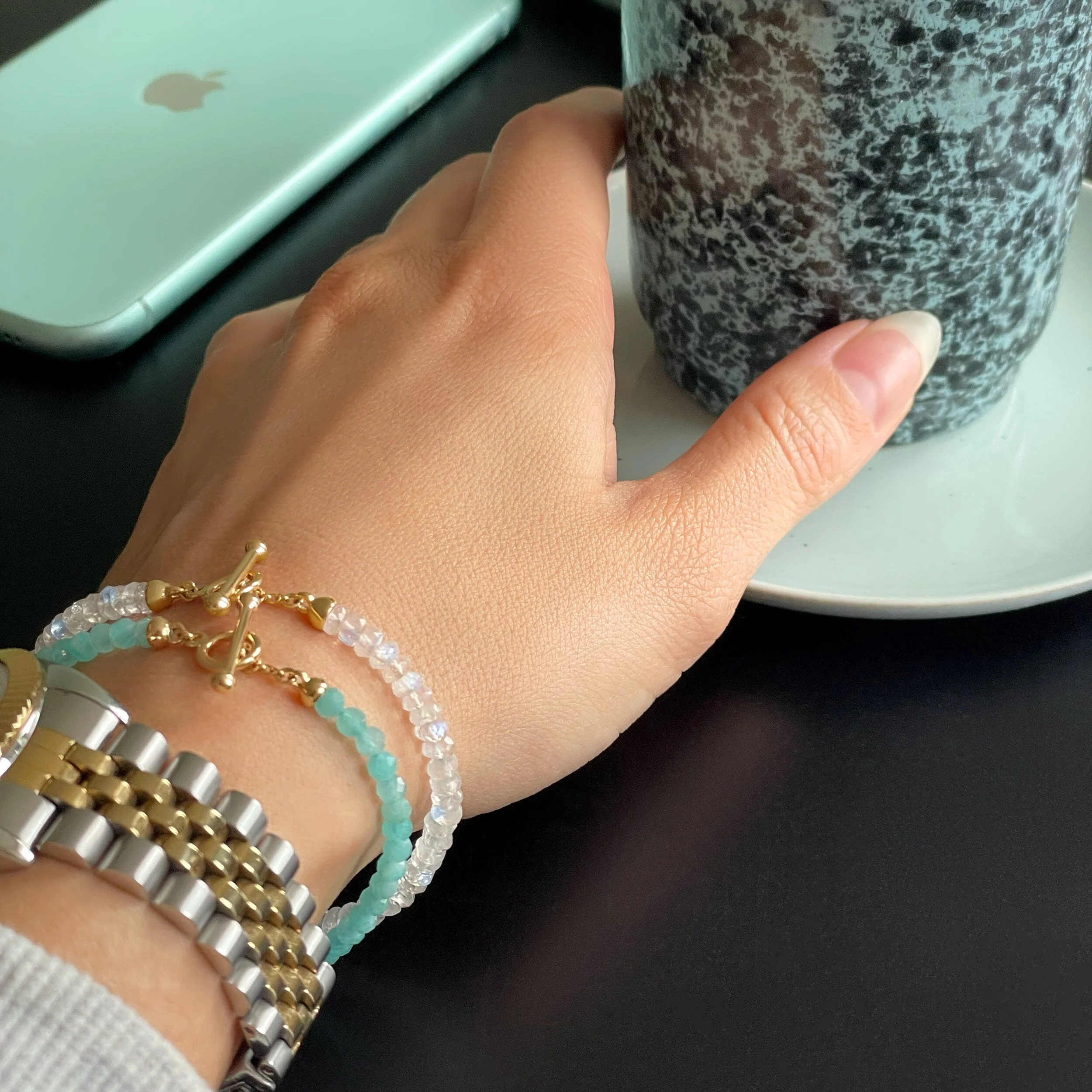 Amazonite T-Lock Beads Bracelet - Raise Your Vibrations - Image 10