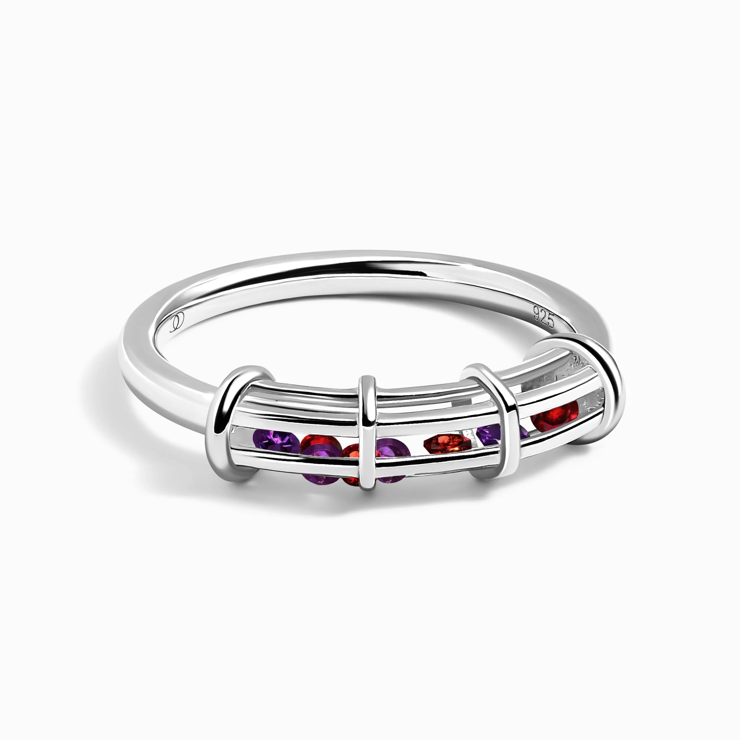 Amethyst Garnet Fidget Ring - Motion Medicine
