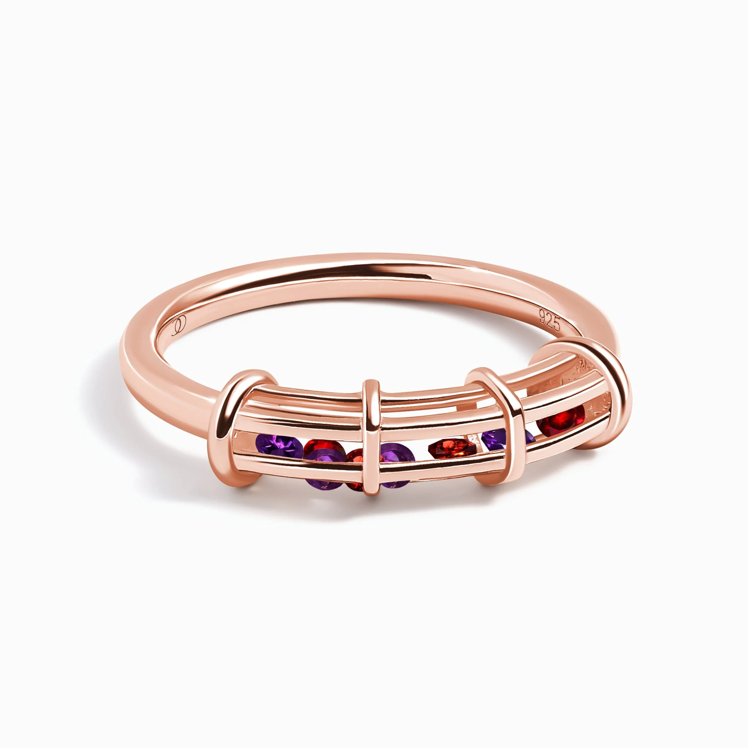 Amethyst Garnet Fidget Ring - Motion Medicine - Image 3