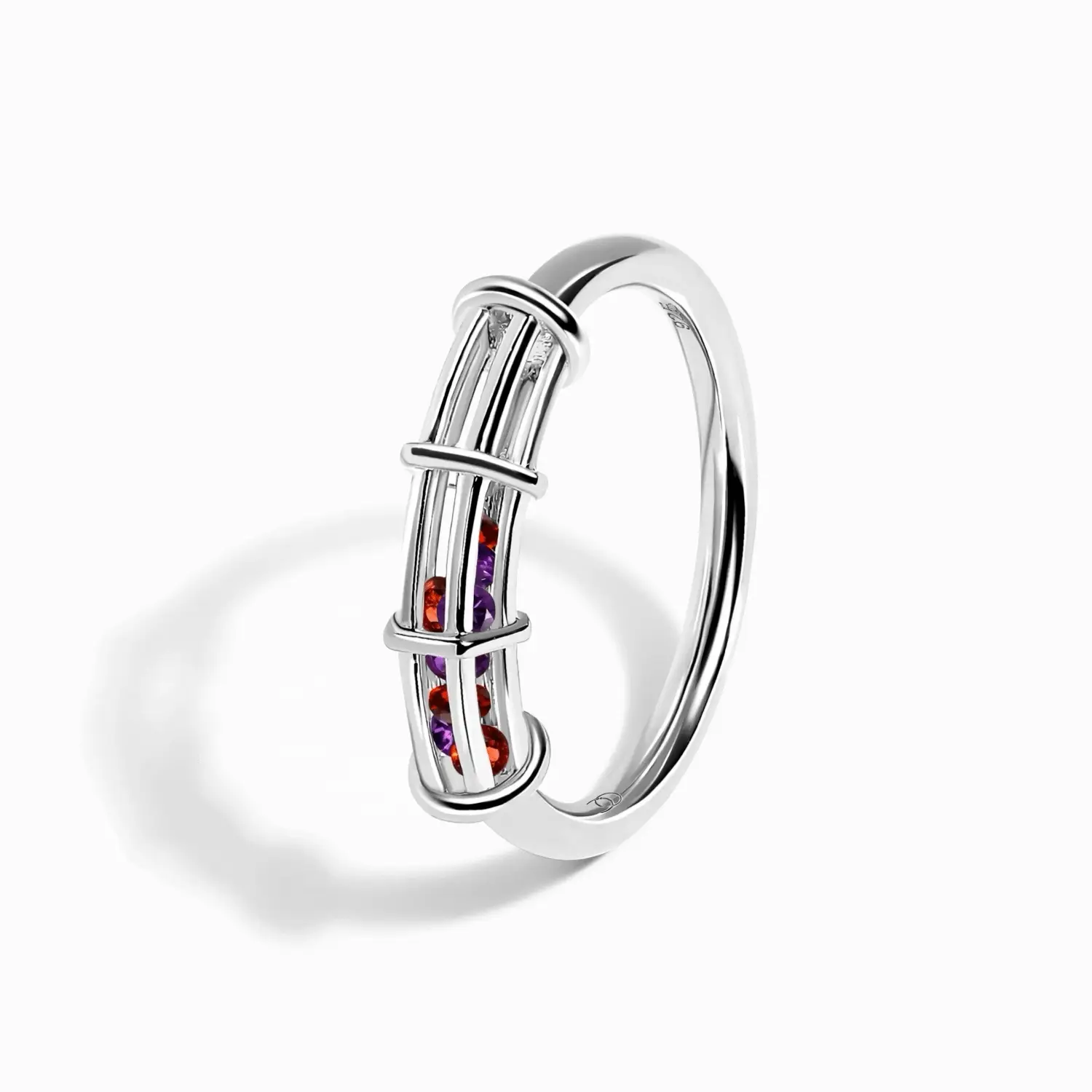 Amethyst Garnet Fidget Ring - Motion Medicine - Image 9