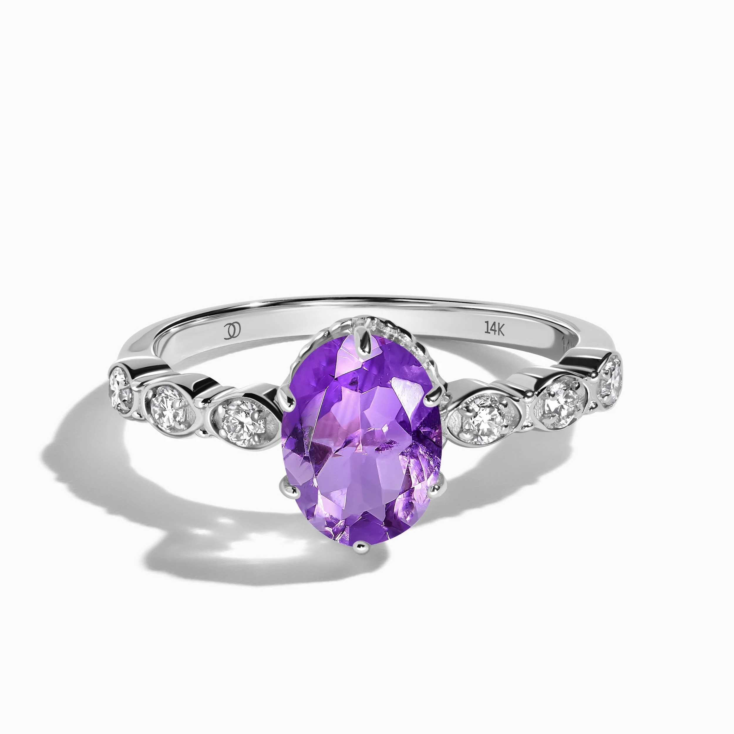 Amethyst Lab Diamond Ring - Mirth - Image 3