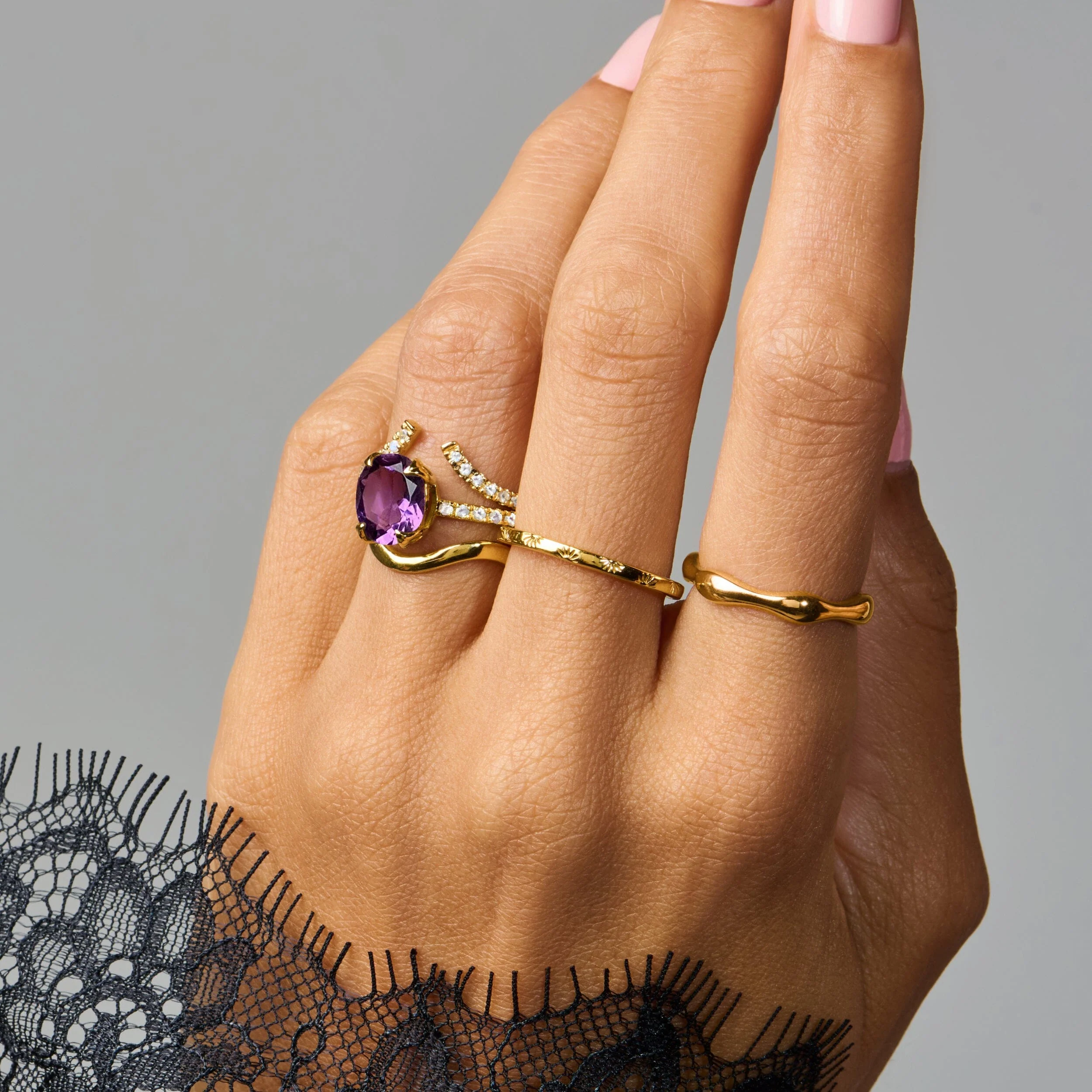 Amethyst Ring - Harlow - Image 9