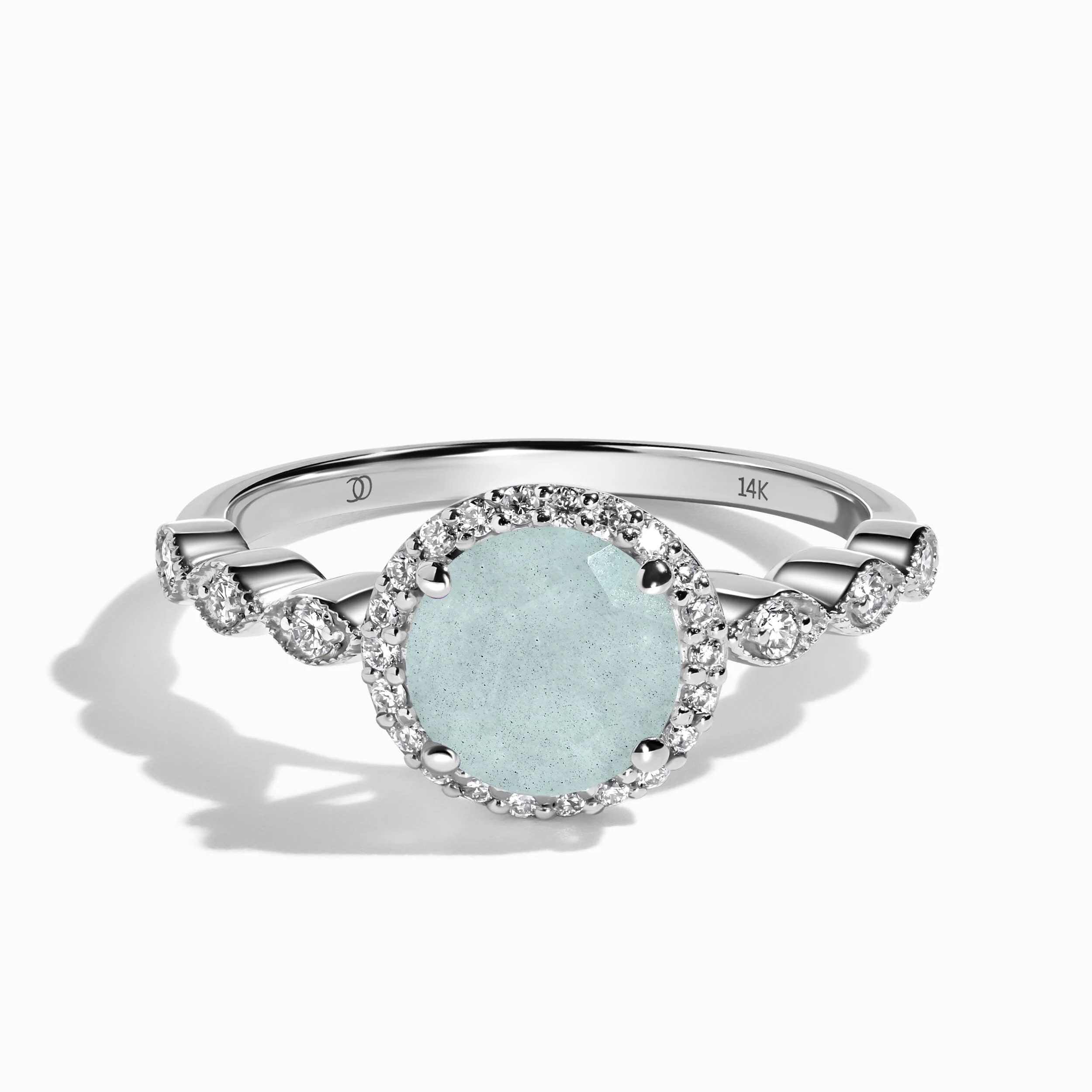 Aquamarine Lab Diamond Ring - Soulmate - Image 3