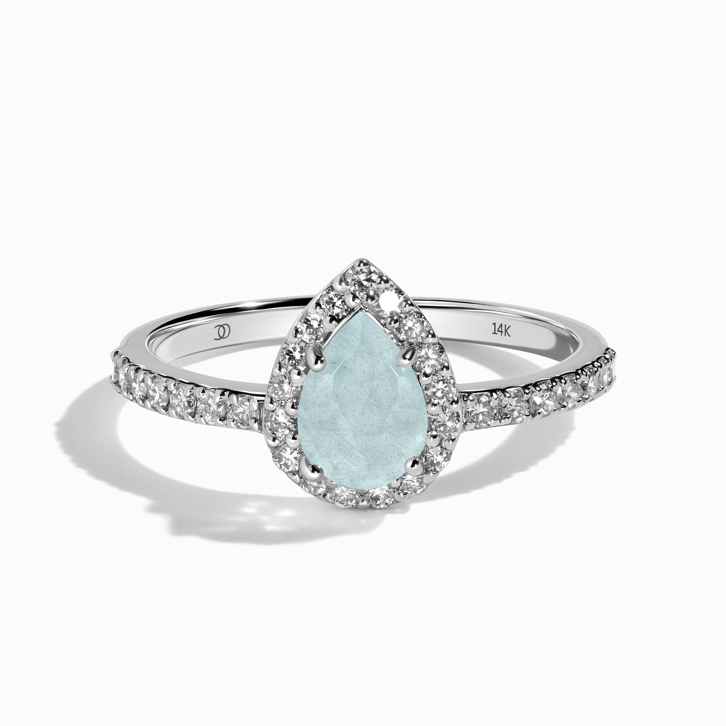 Aquamarine Lab Diamond Ring - Tear of Joy - Image 3