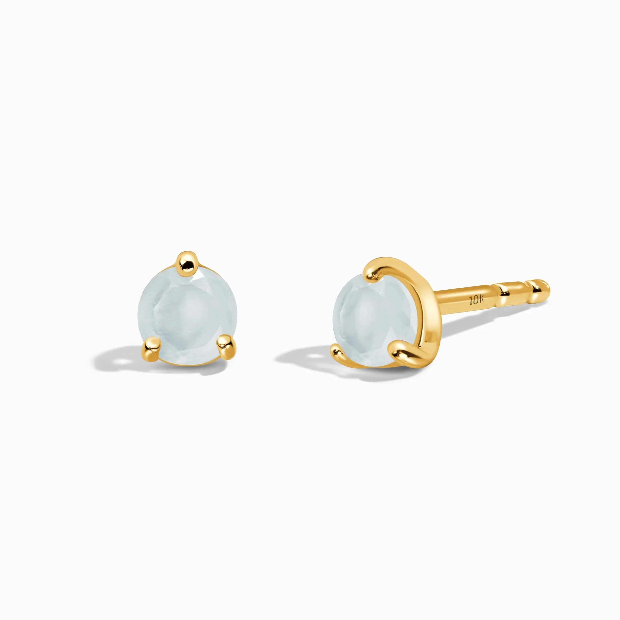 Aquamarine Round Studs - March Birthstone - Image 11