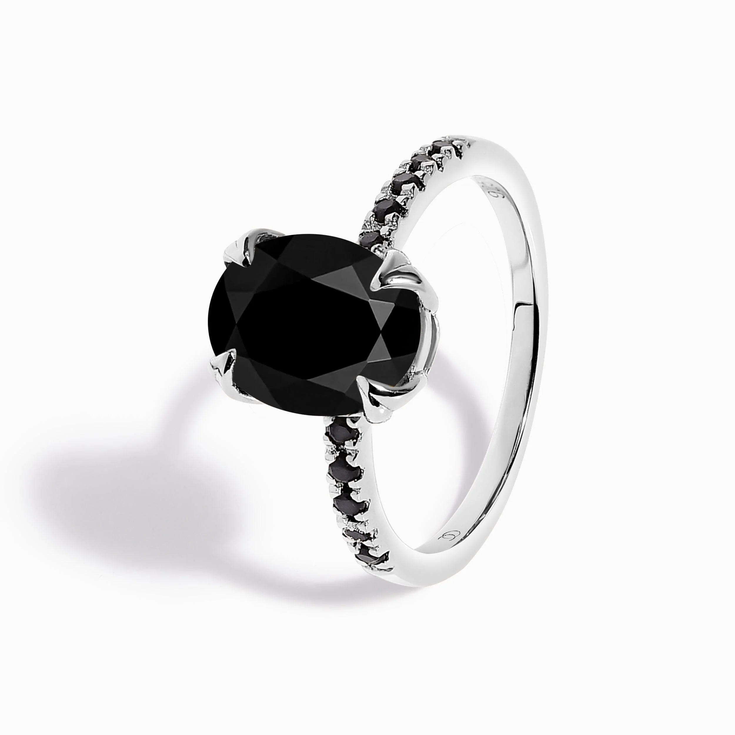 Black Obsidian Black Spinel Harlow Ring & Waves Band - Image 11