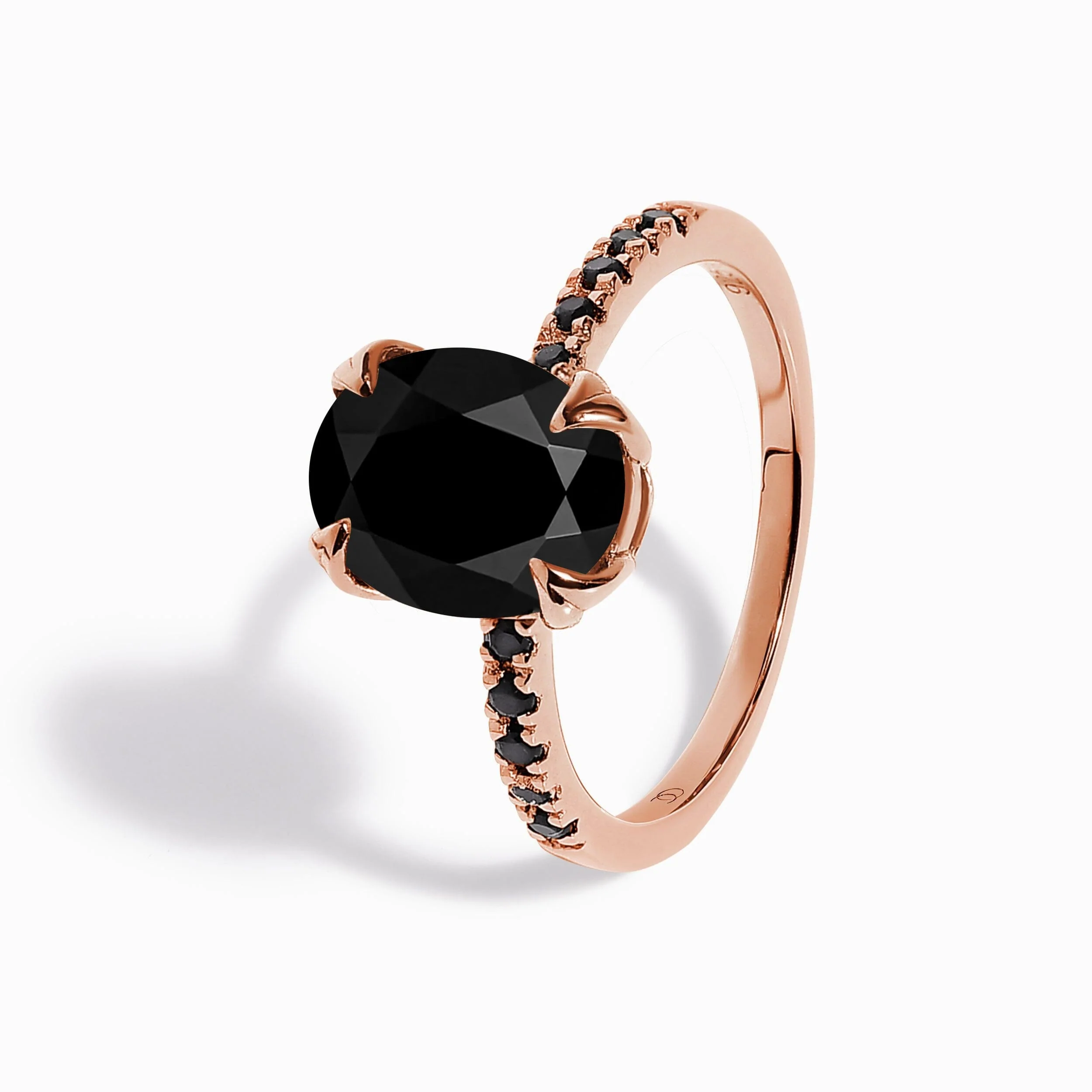 Black Obsidian Black Spinel Harlow Ring & Waves Band - Image 14