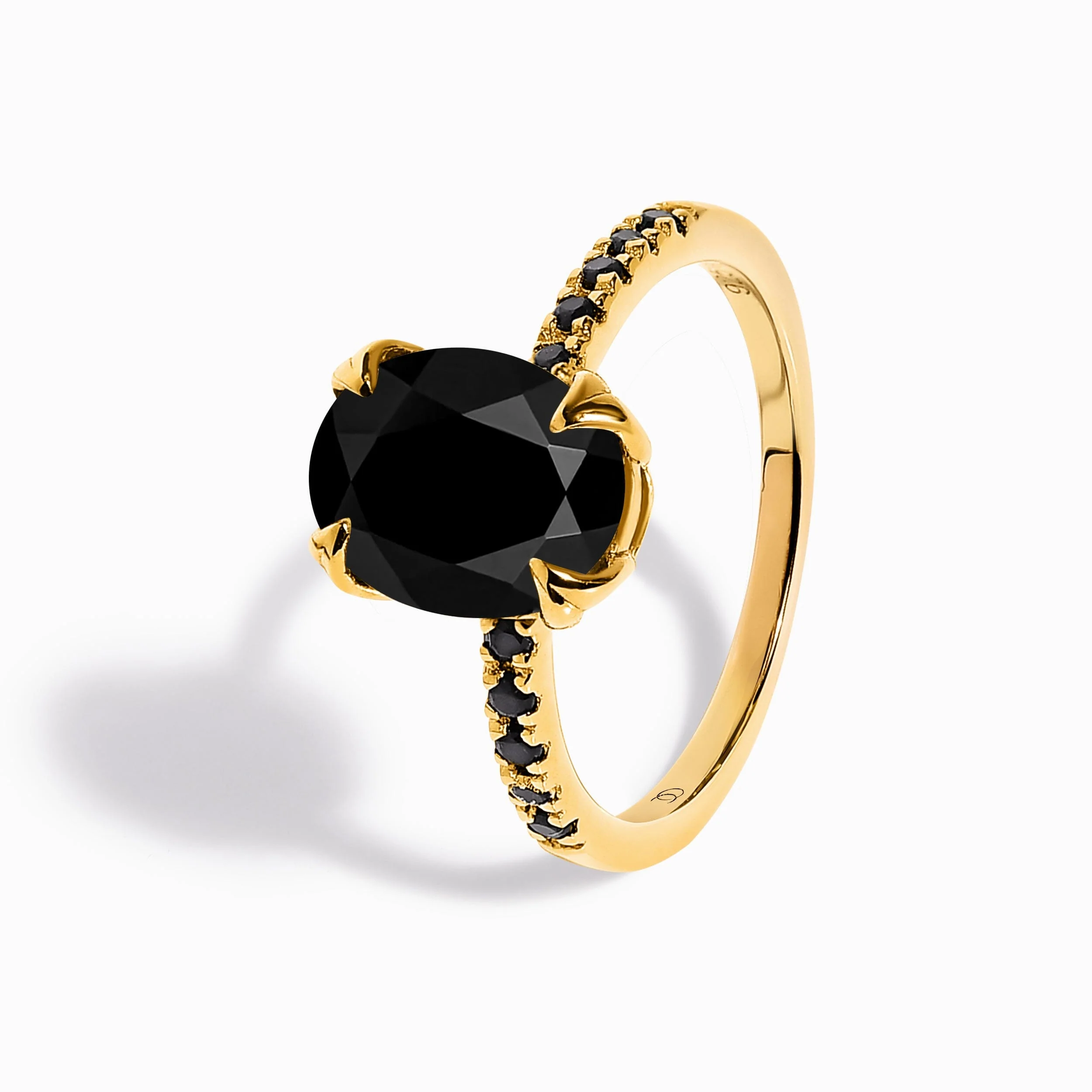 Black Obsidian Black Spinel Harlow Ring & Waves Band - Image 17