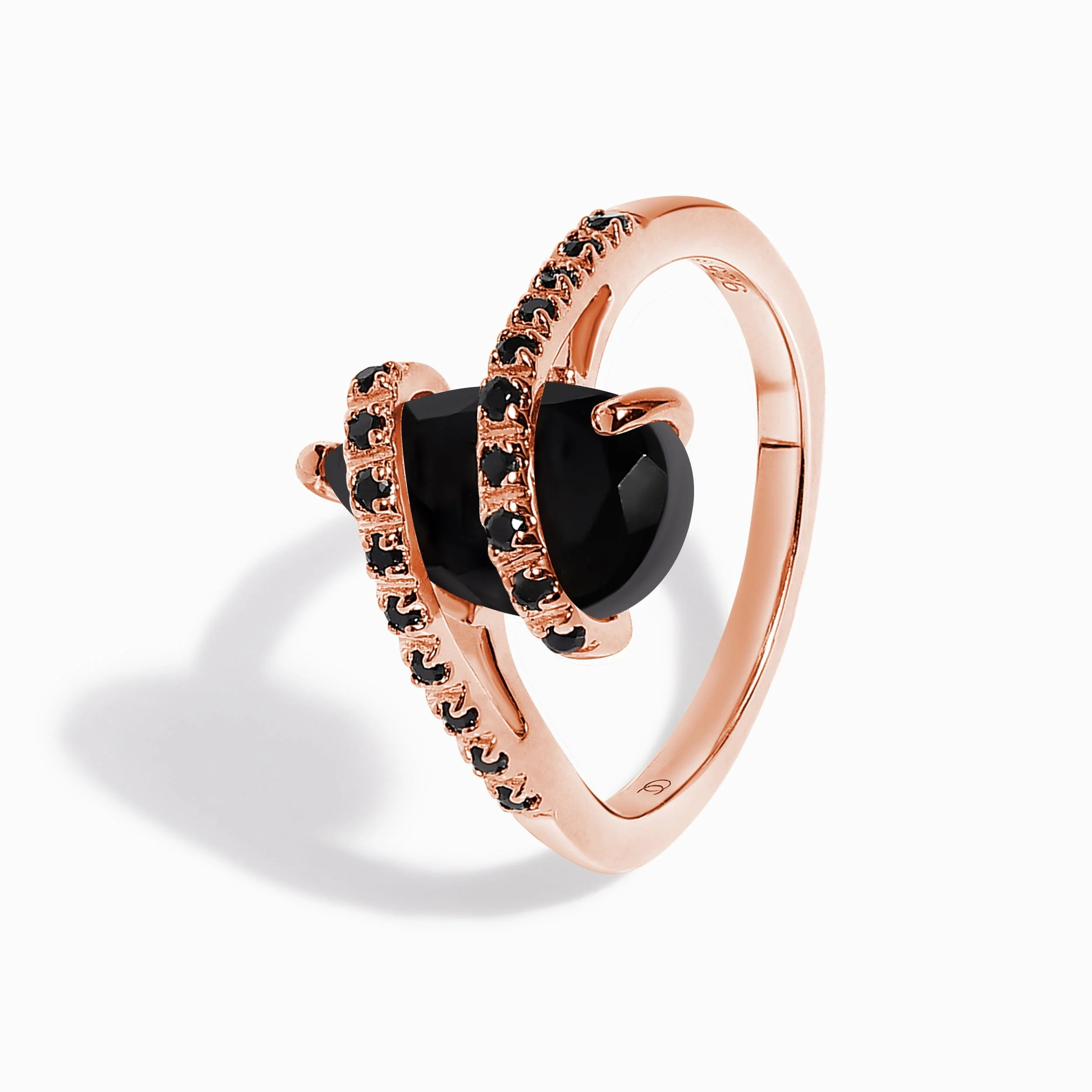 Black Obsidian Black Spinel Ring - Bypass - Image 13