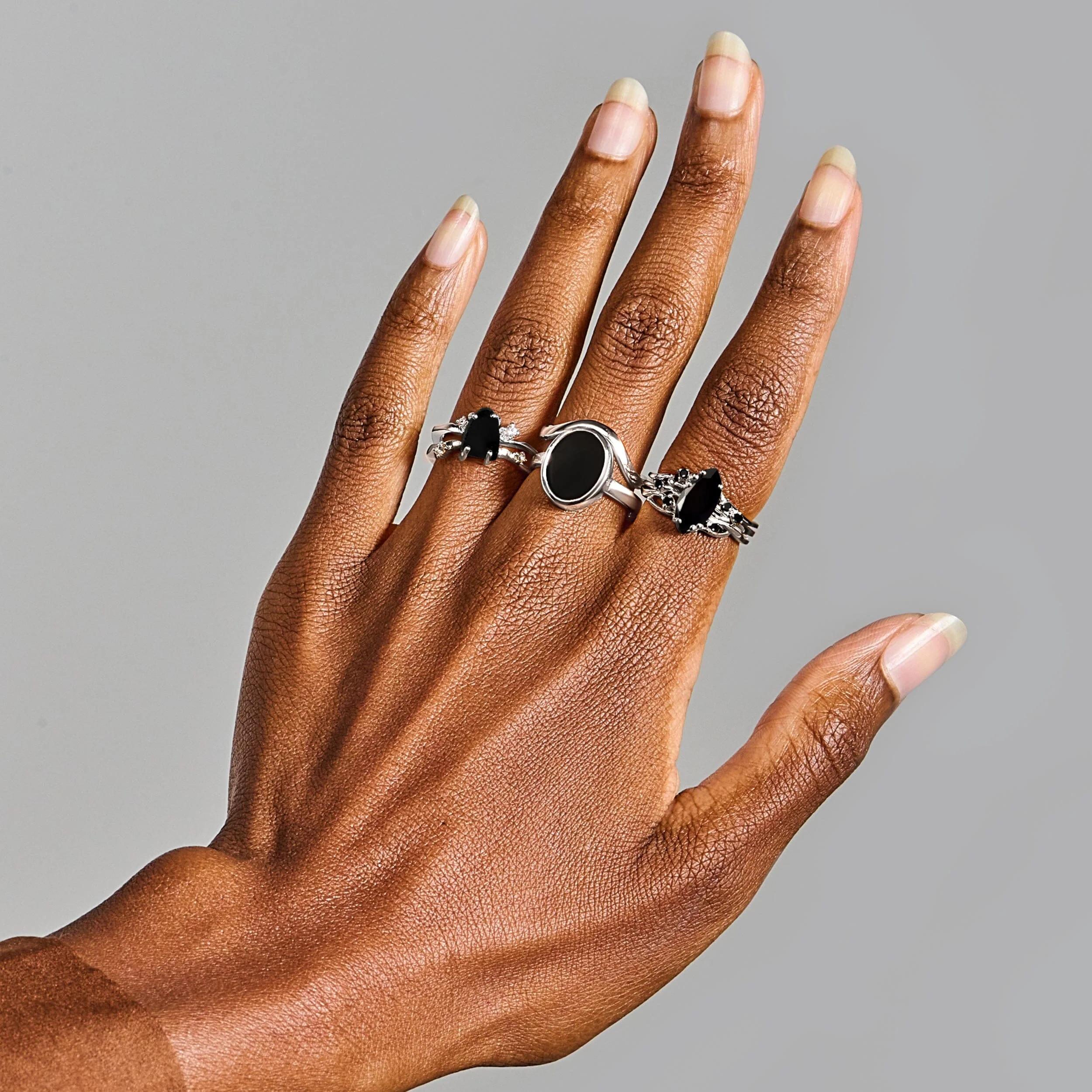 Black Obsidian Black Spinel Ring - Radiance - Image 11