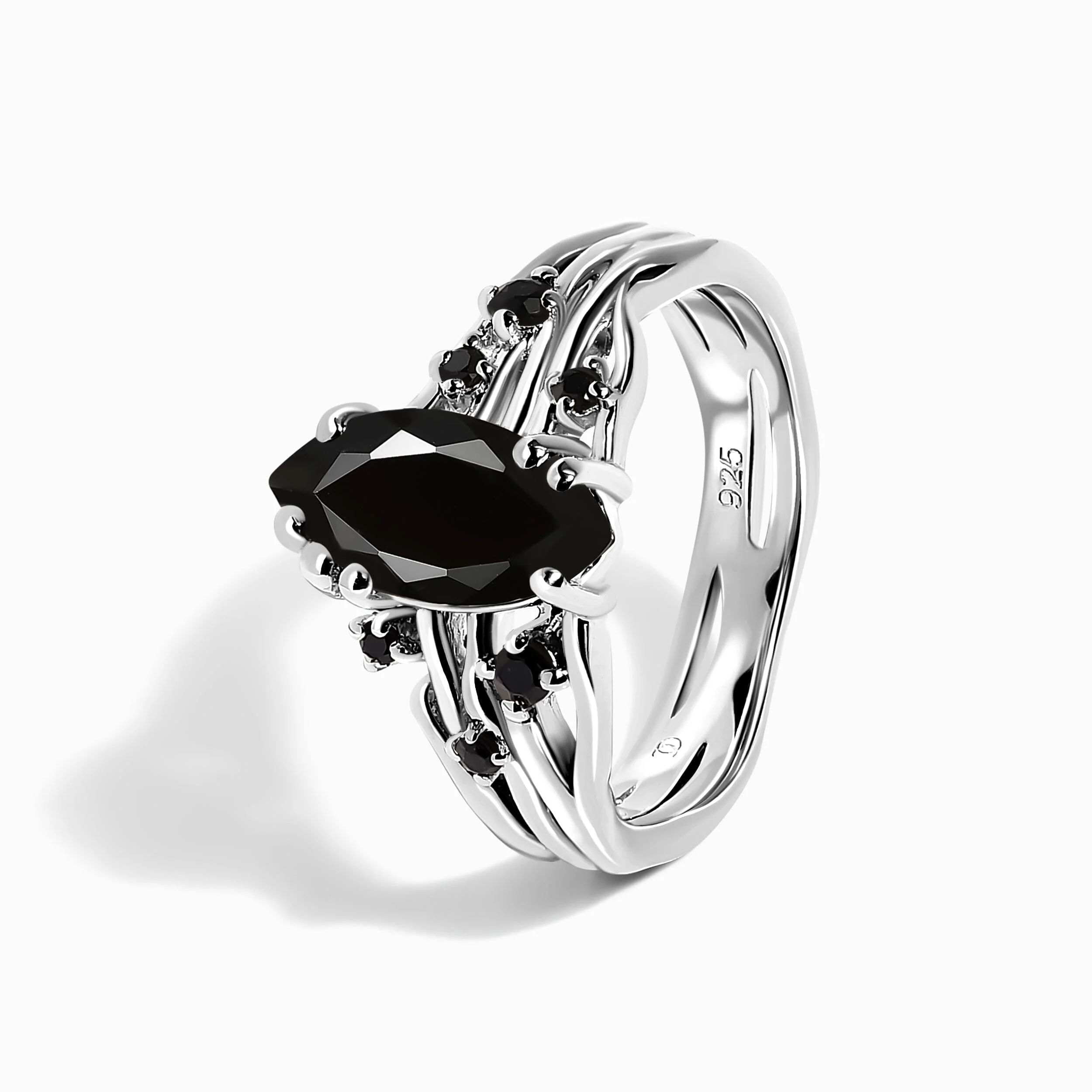 Black Obsidian Black Spinel Ring - Radiance - Image 12