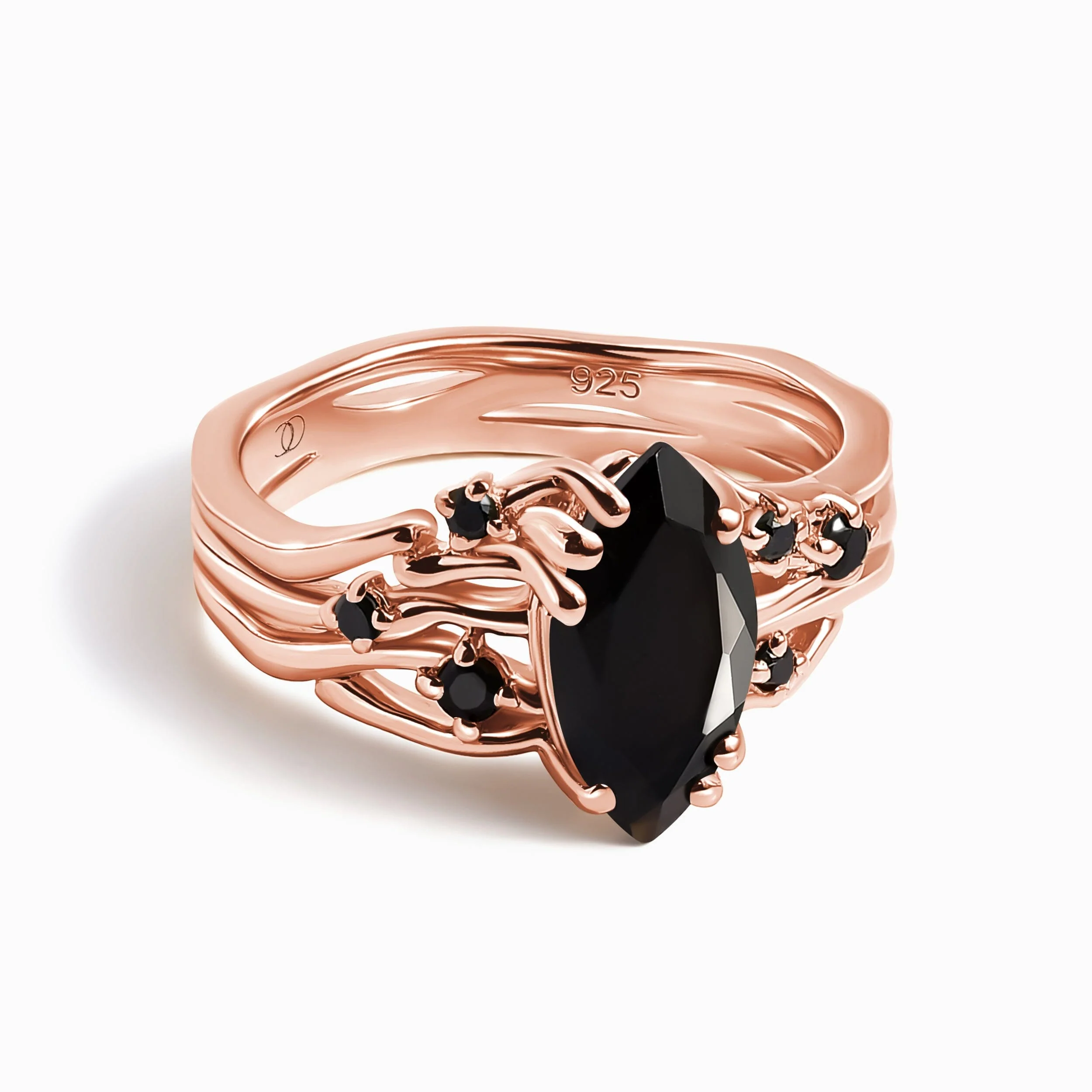 Black Obsidian Black Spinel Ring - Radiance - Image 5