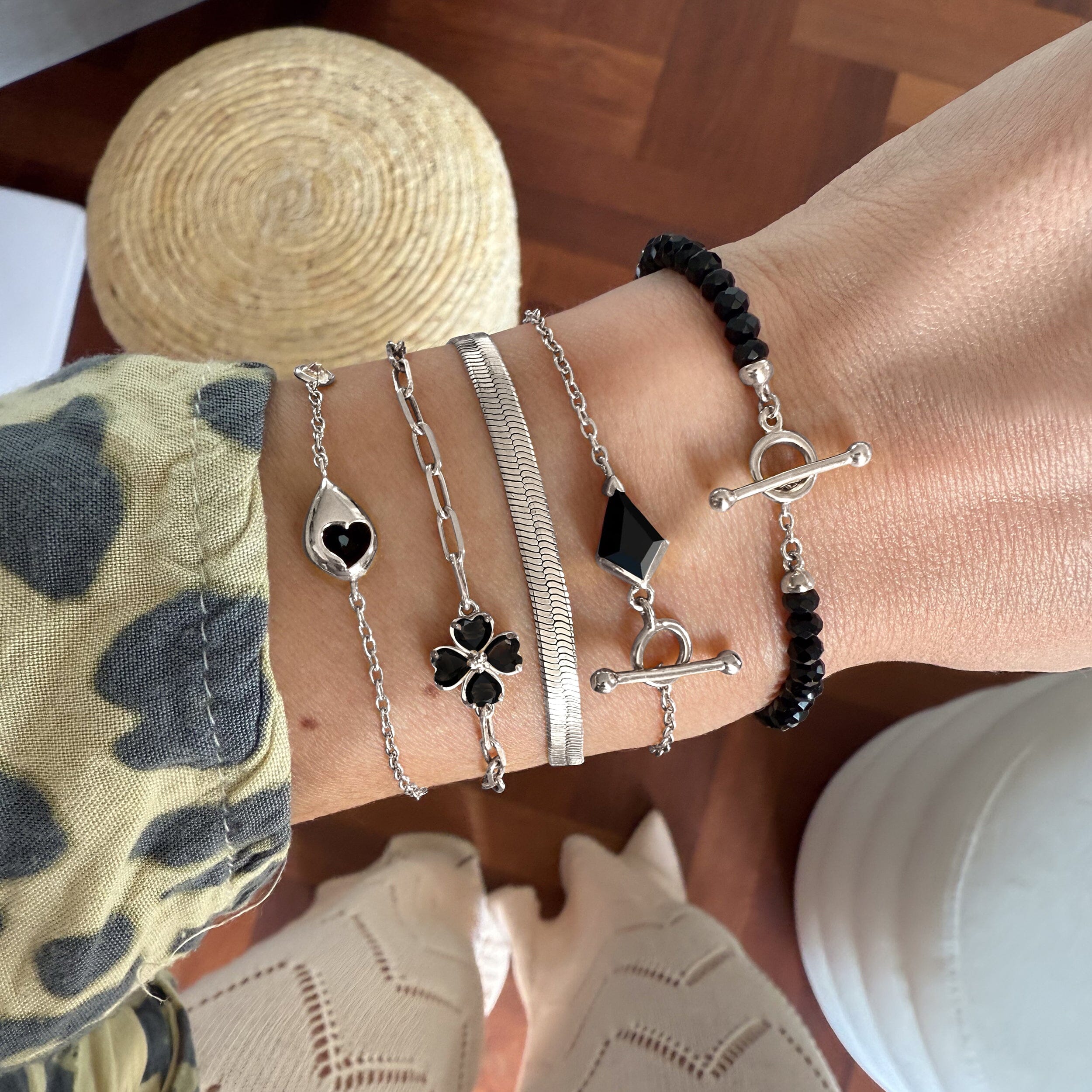Black Obsidian Bracelet - Heroine T-Lock - Image 8