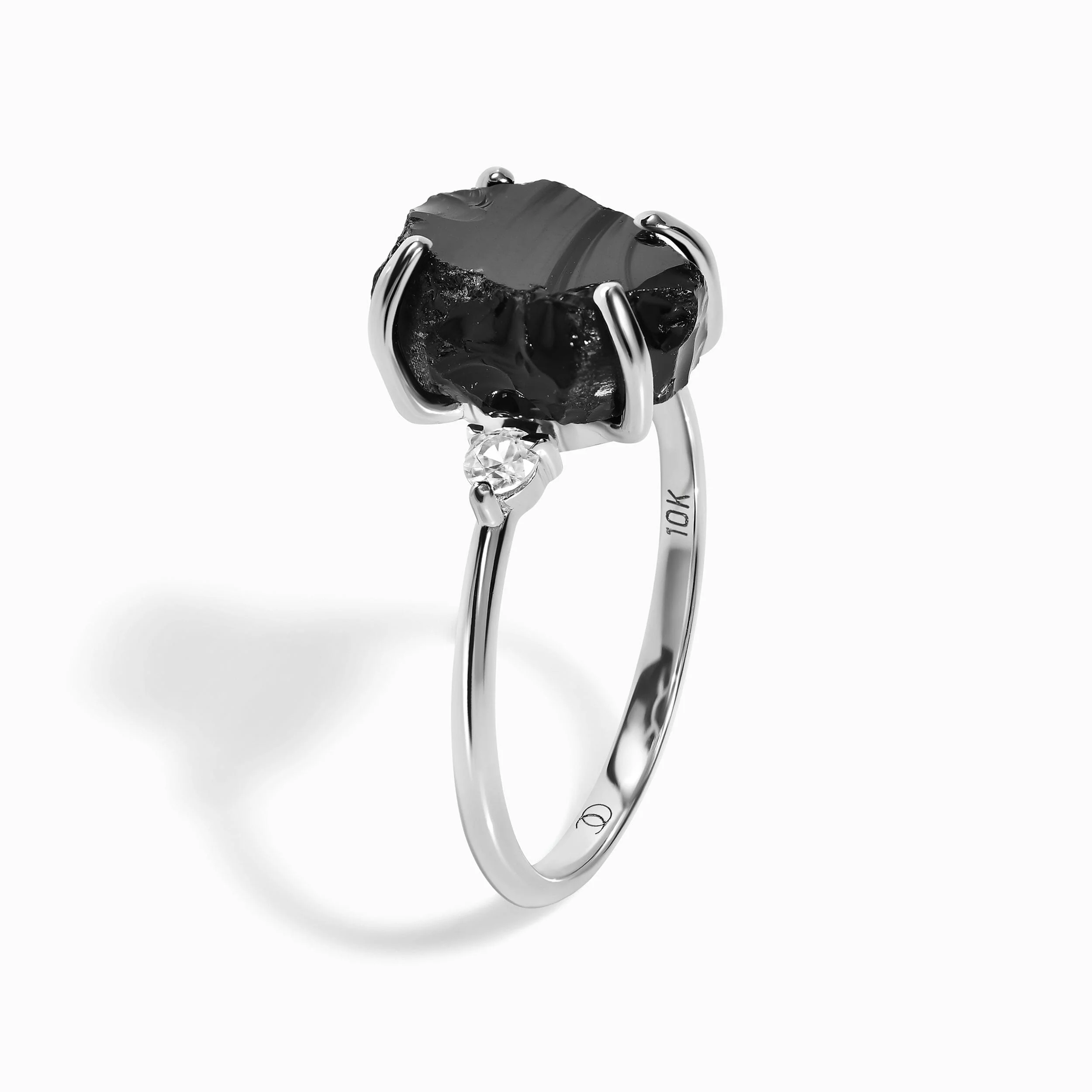 Black Obsidian Diamond Ring - Raw Allure - Image 26