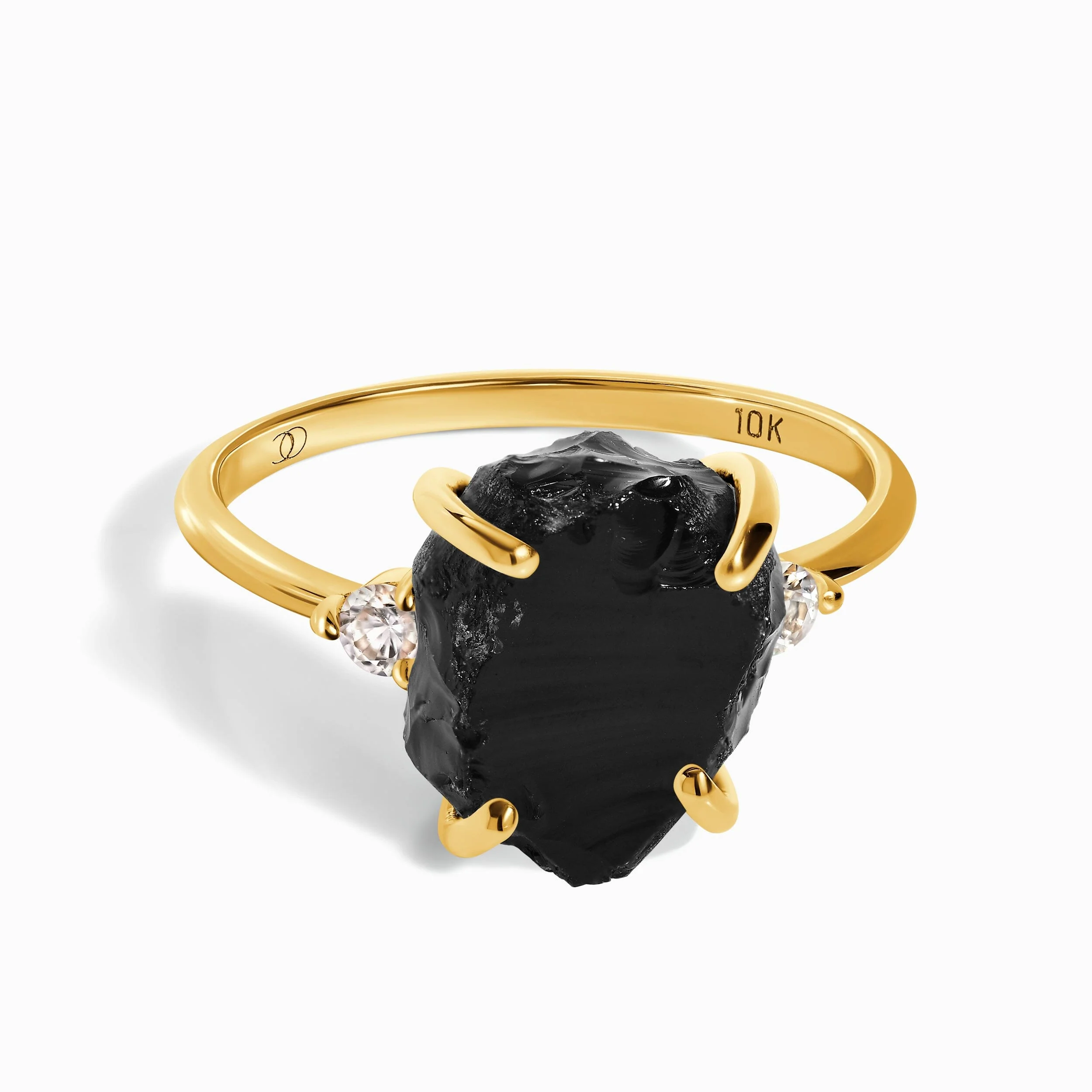 Black Obsidian Diamond Ring - Raw Allure - Image 7