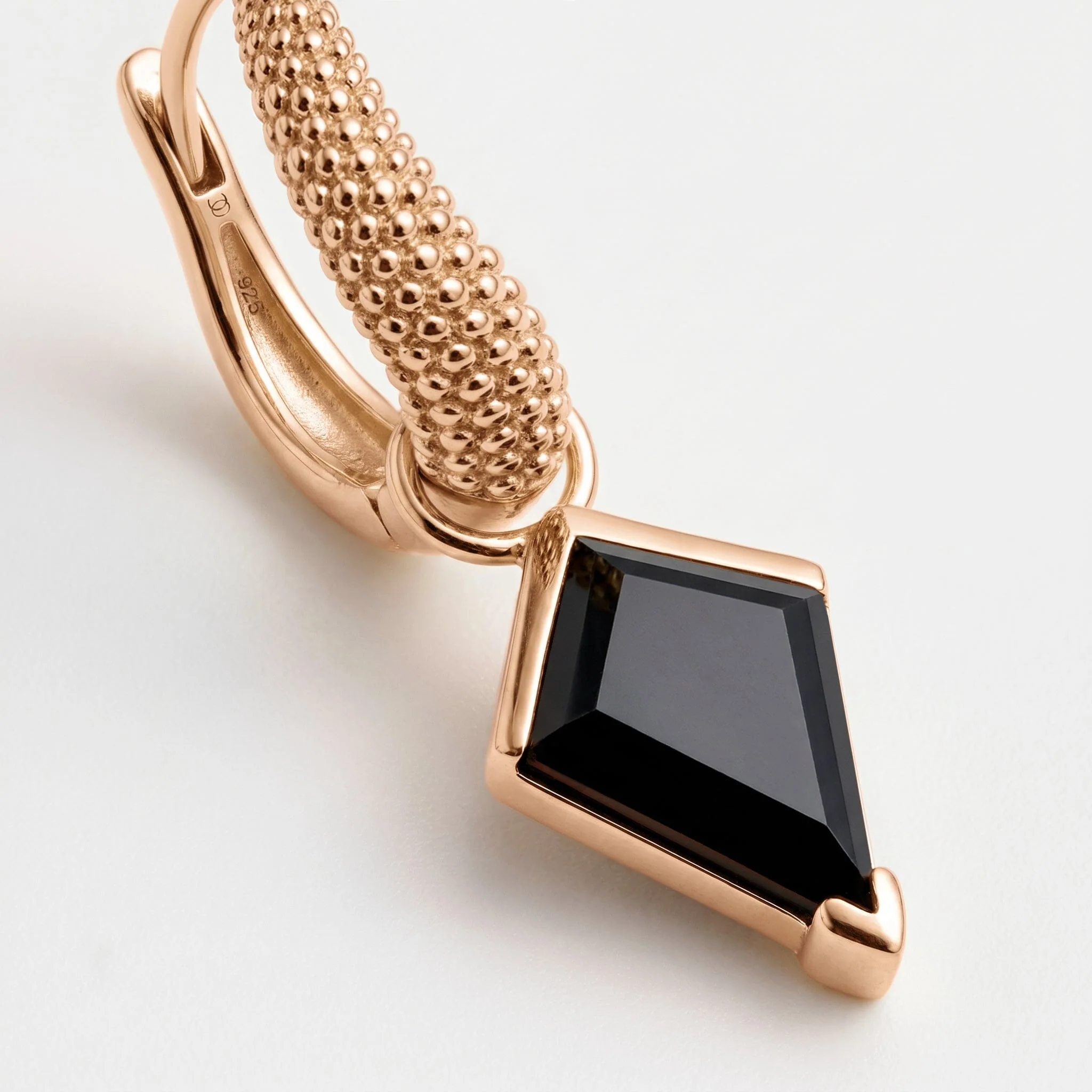 Black Obsidian Earrings - Heroine Hoops - Image 11
