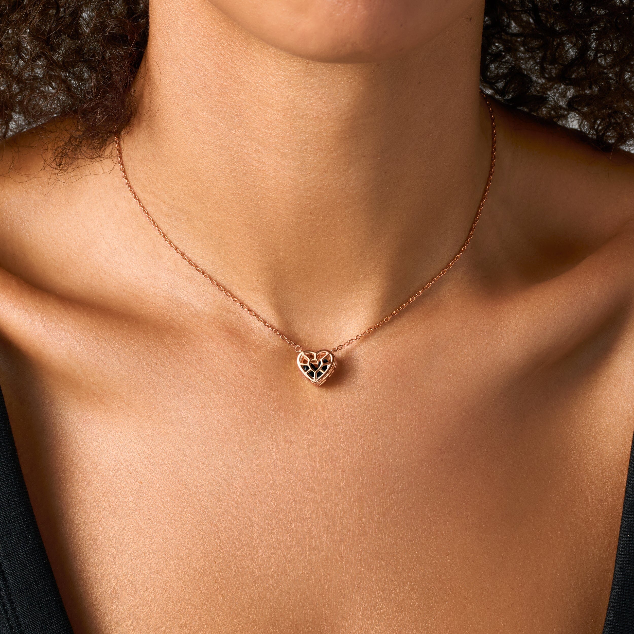 Black Obsidian Fidget Necklace - Heart in Motion - Image 4