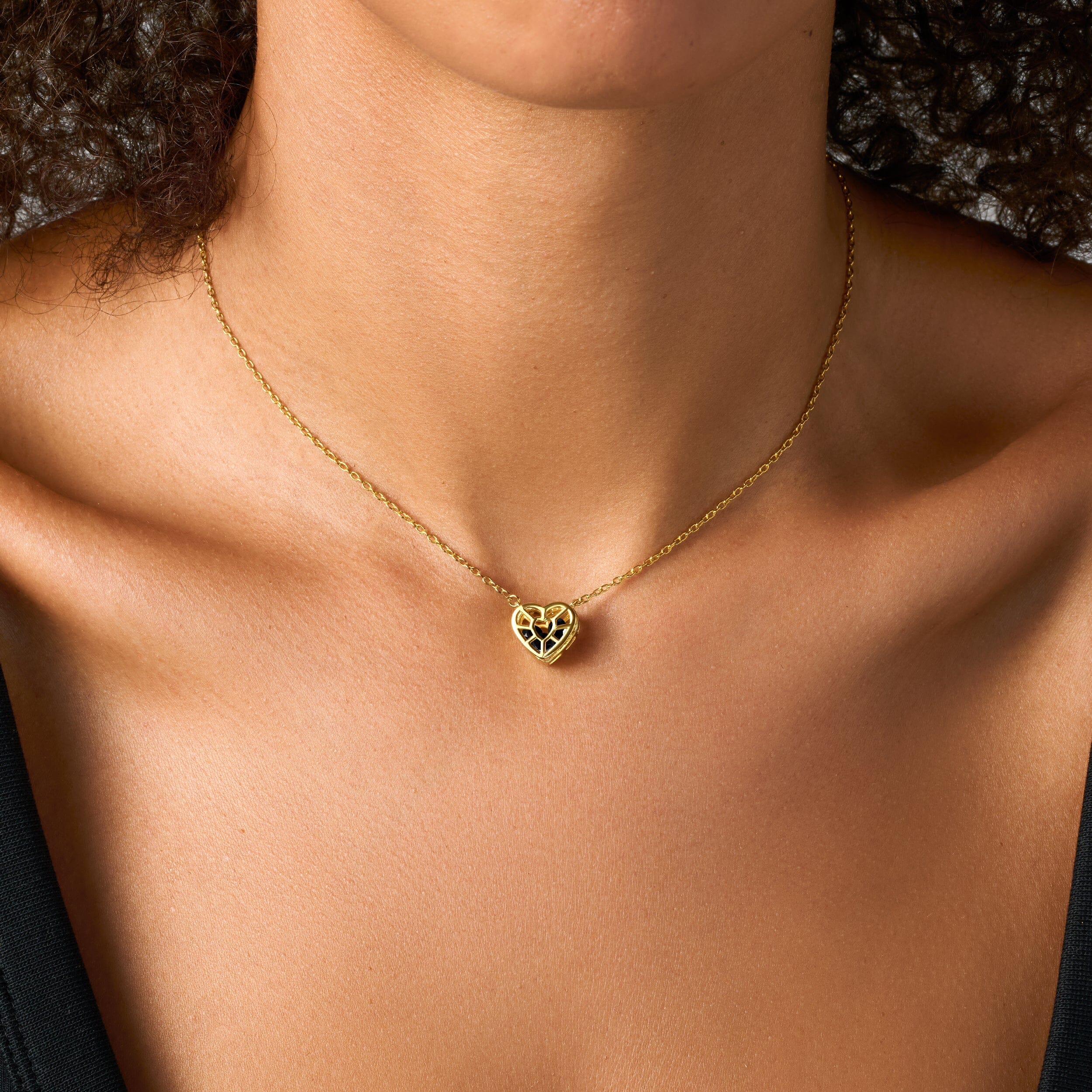 Black Obsidian Fidget Necklace - Heart in Motion - Image 6