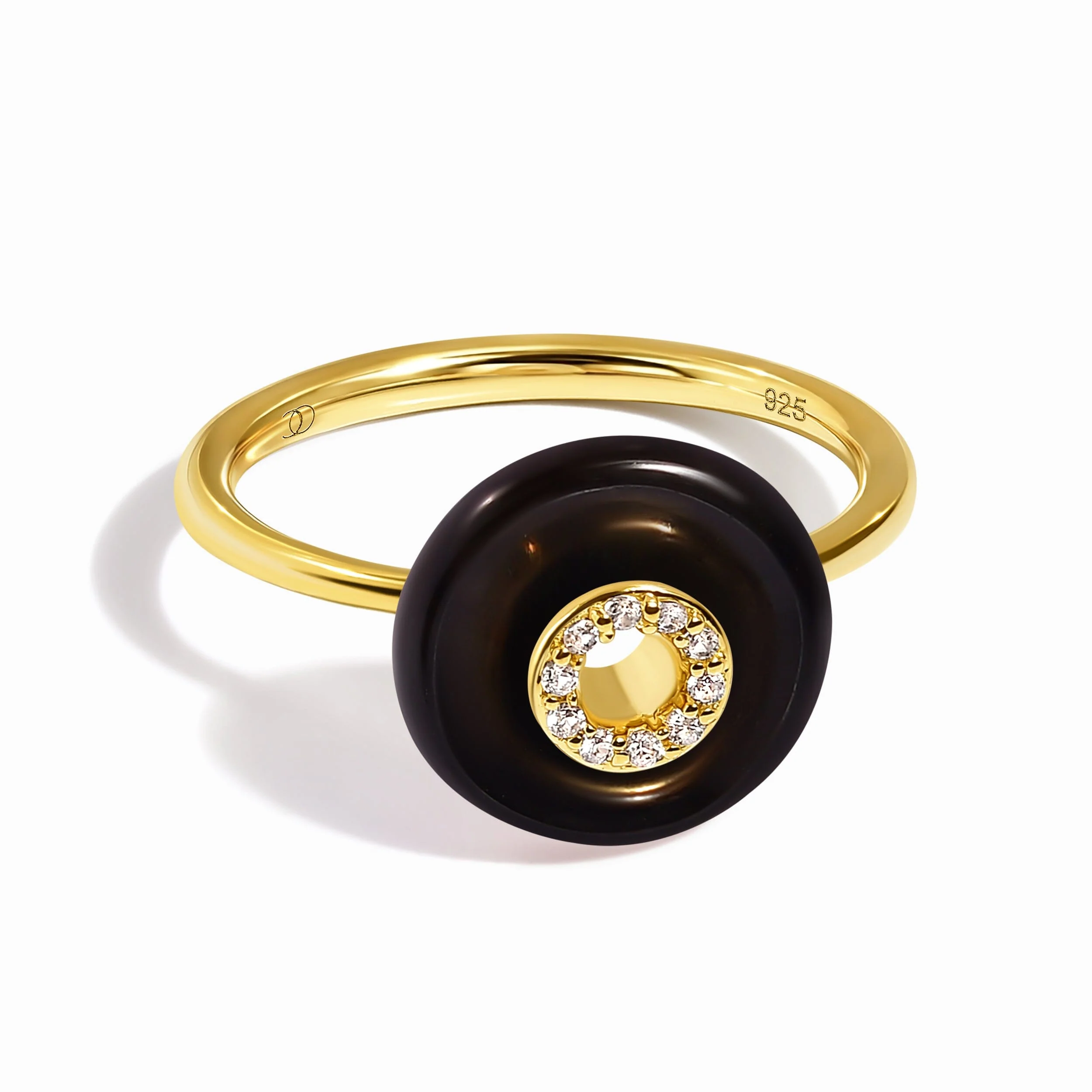 Black Obsidian Fidget Ring - Liora - Image 11