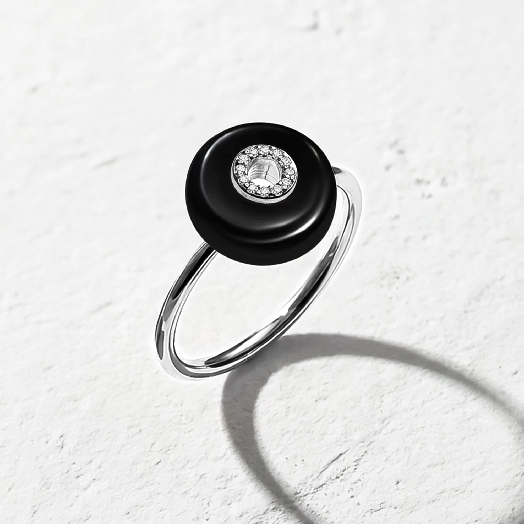 Black Obsidian Fidget Ring - Liora - Image 19