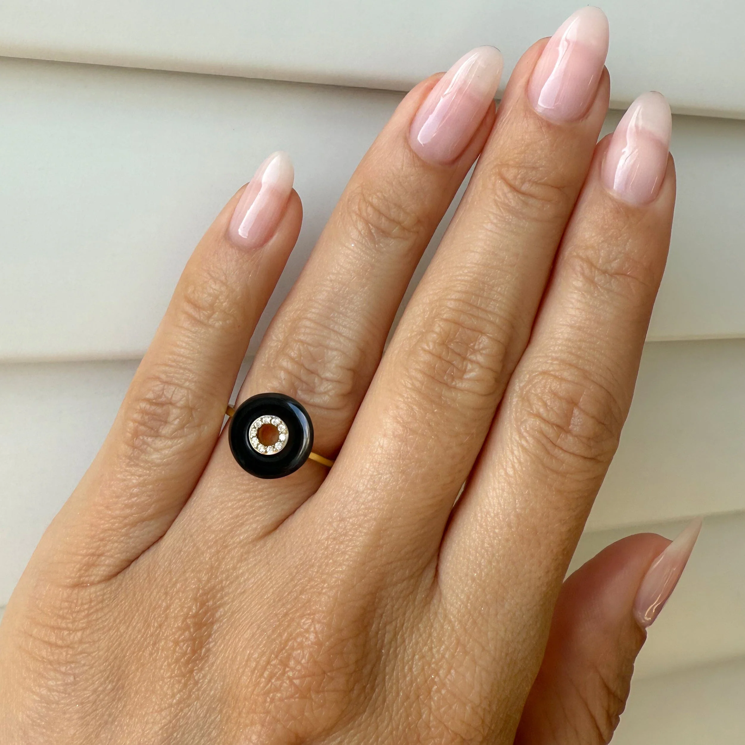 Black Obsidian Fidget Ring - Liora - Image 6