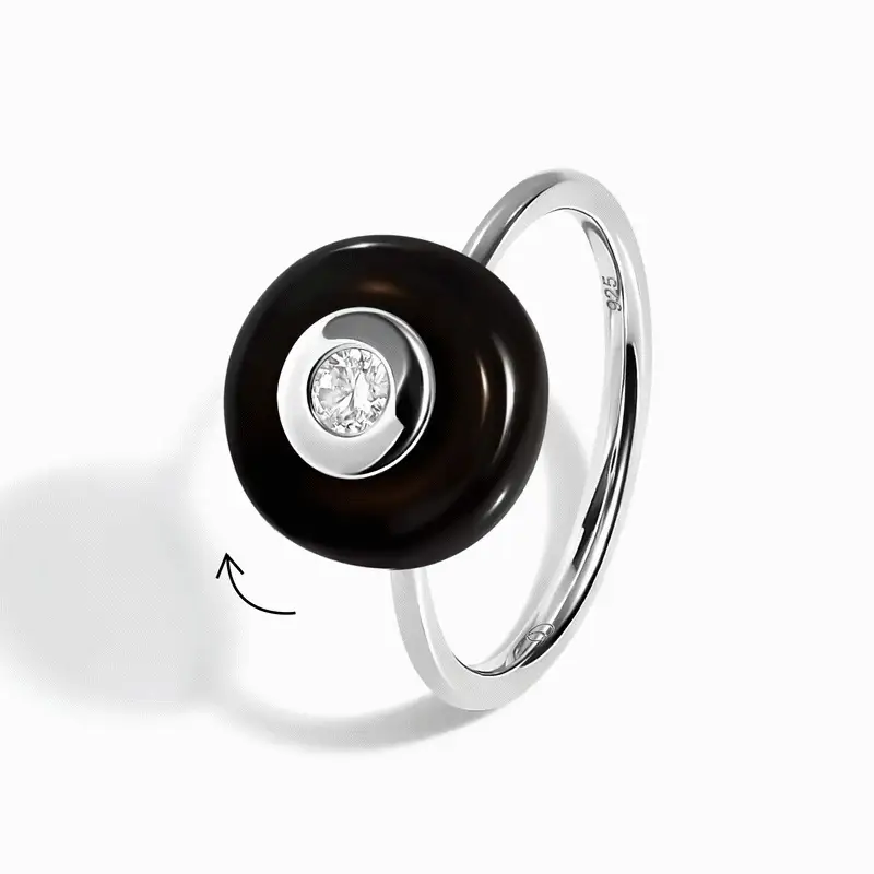 Black Obsidian Fidget Ring - Ora