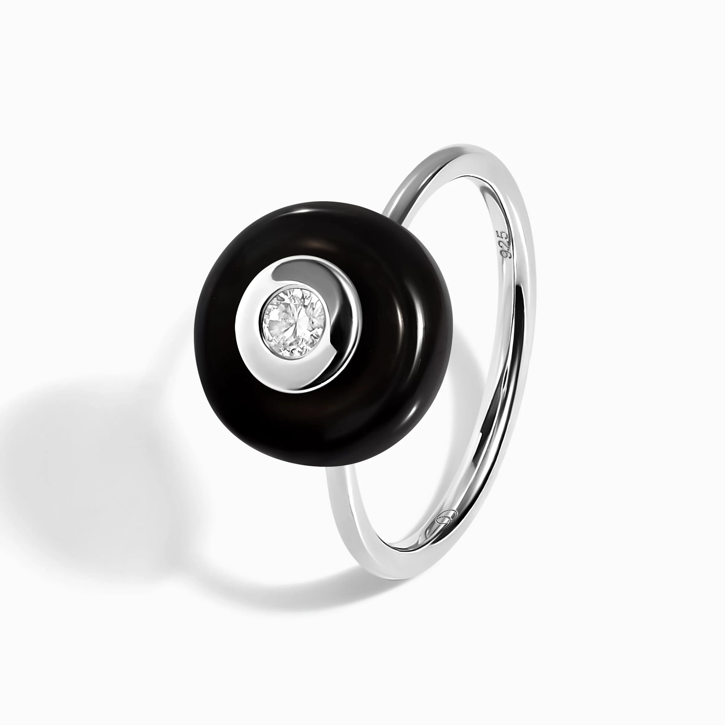 Black Obsidian Fidget Ring - Ora - Image 15