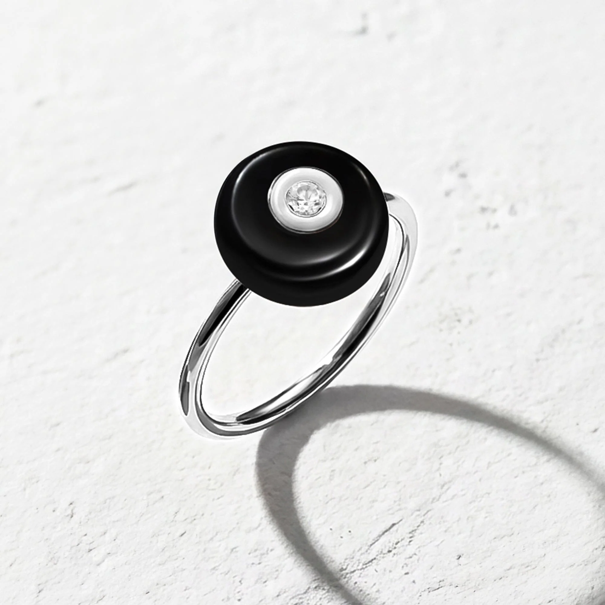 Black Obsidian Fidget Ring - Ora - Image 22
