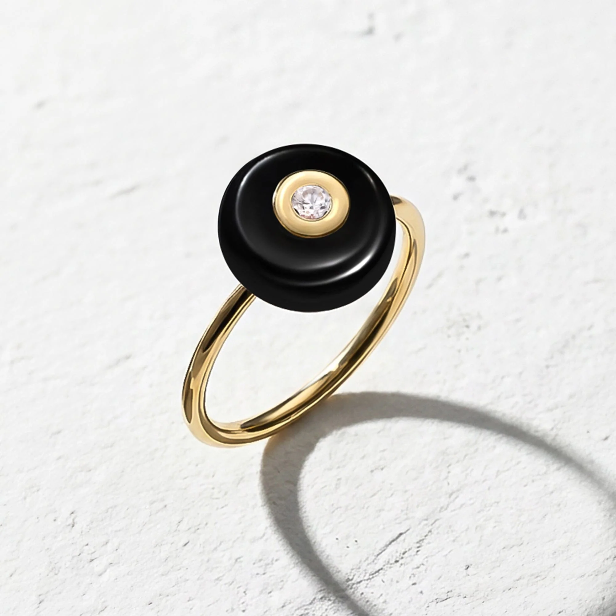 Black Obsidian Fidget Ring - Ora - Image 24