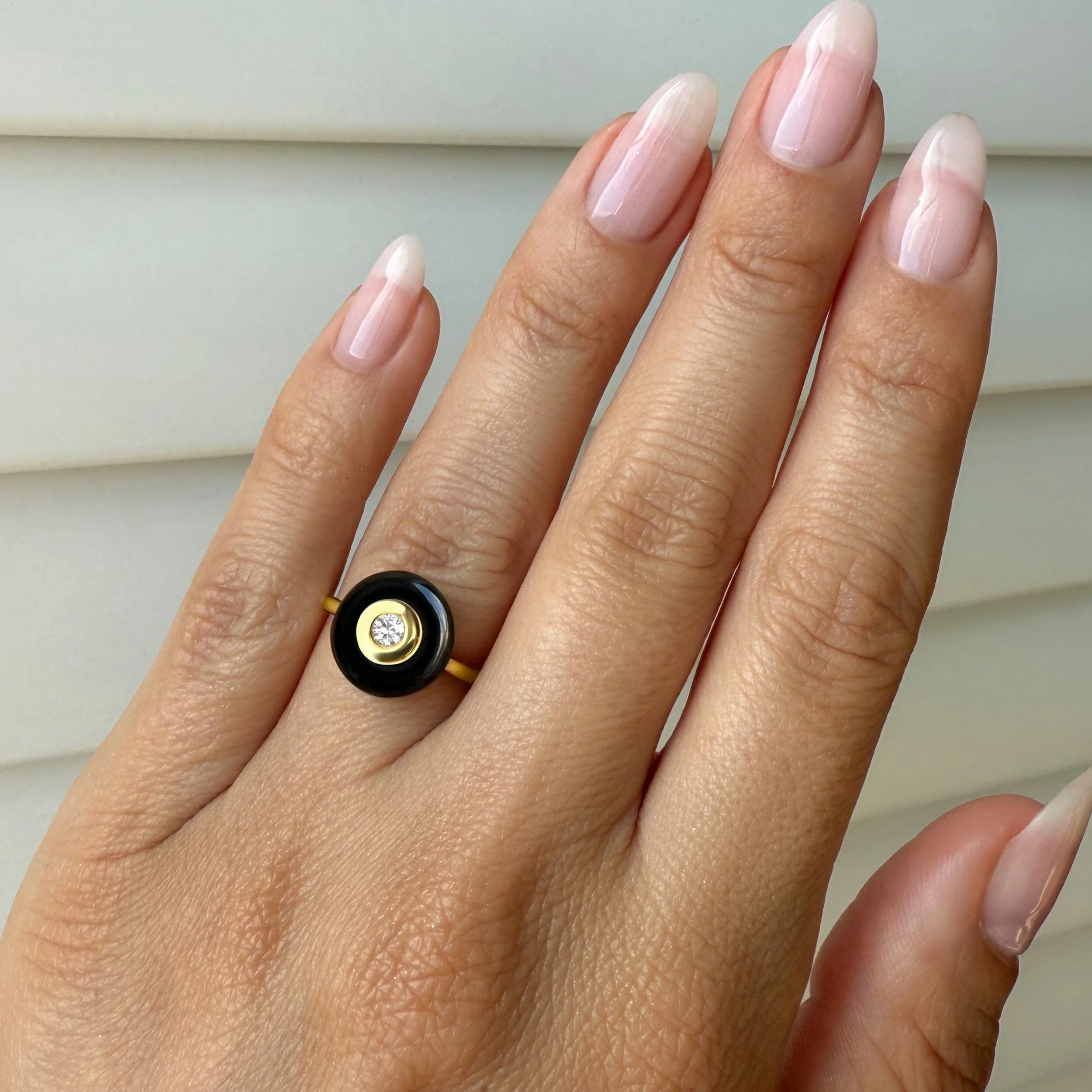 Black Obsidian Fidget Ring - Ora - Image 6