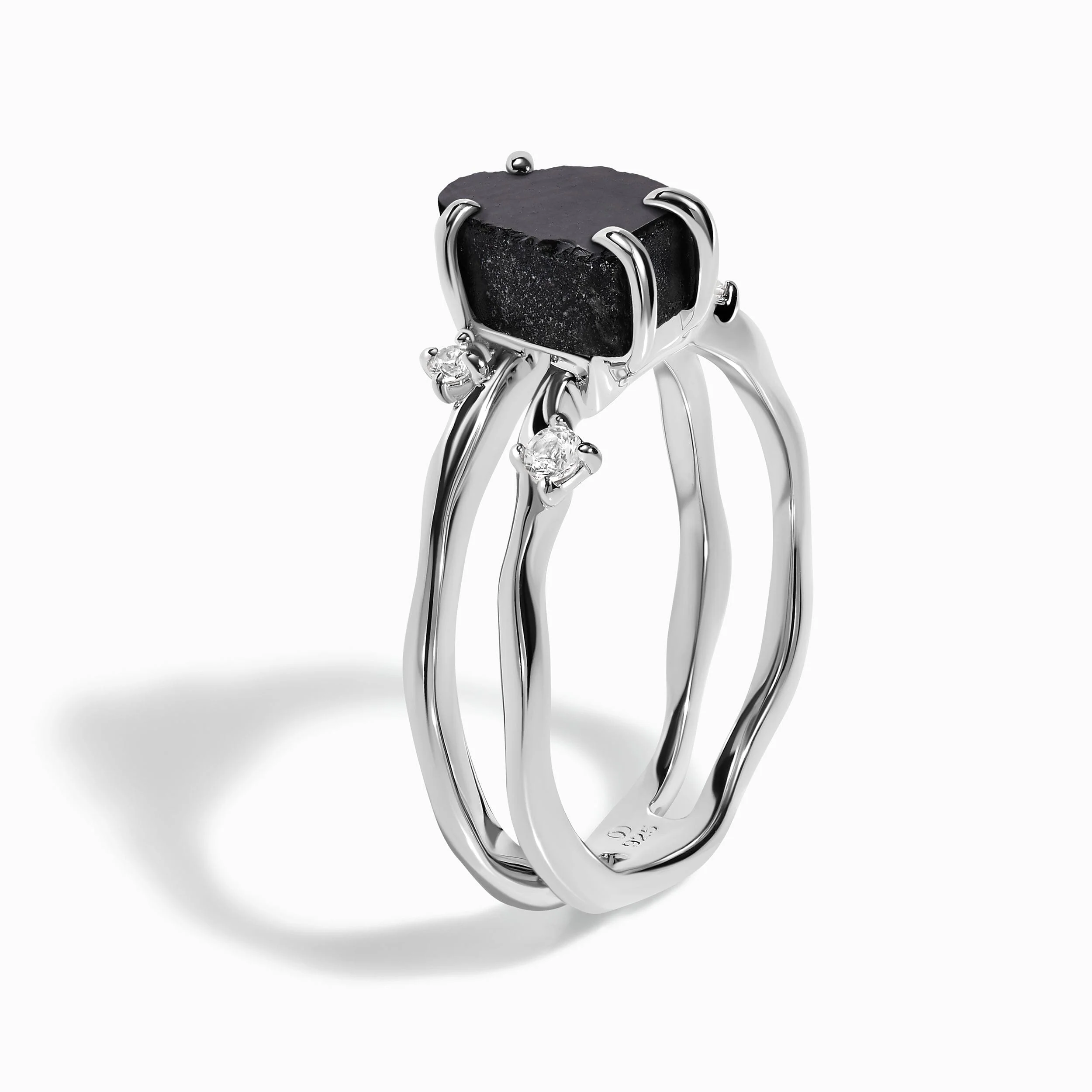 Raw Crystal Ring - Flow Black Obsidian - Image 49