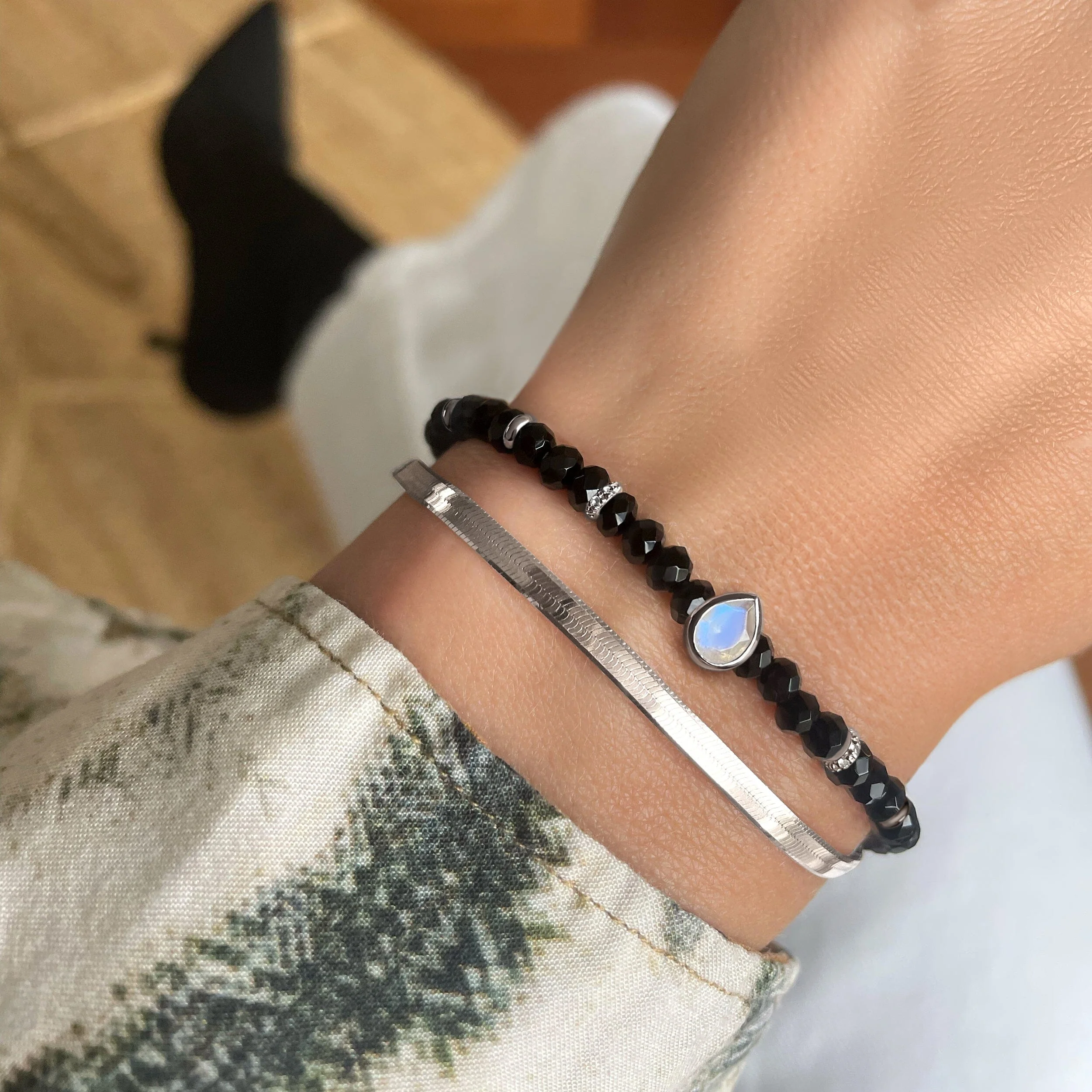 Black Obsidian Free Spirit Bracelet Stack - Image 2