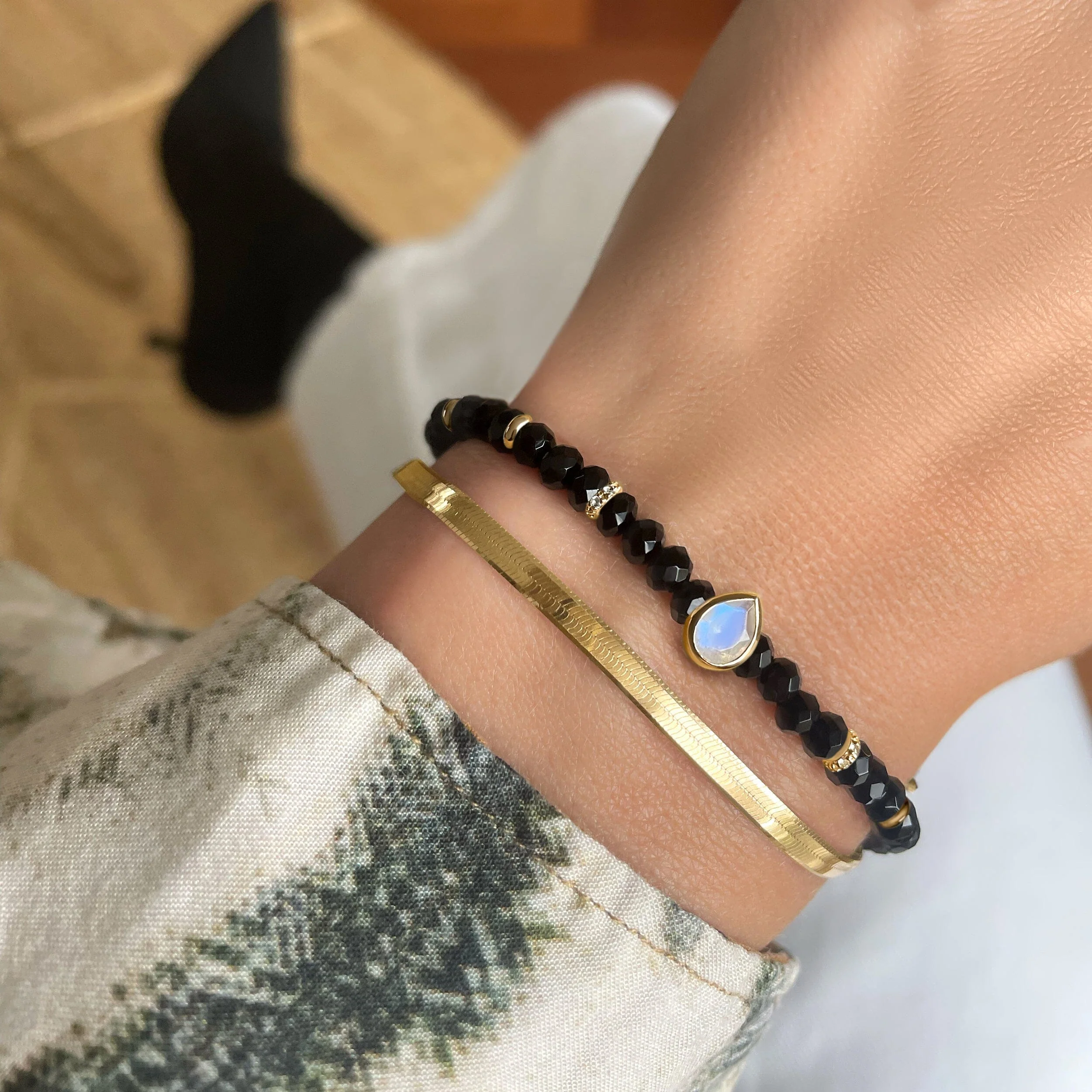 Black Obsidian Free Spirit Bracelet Stack - Image 6